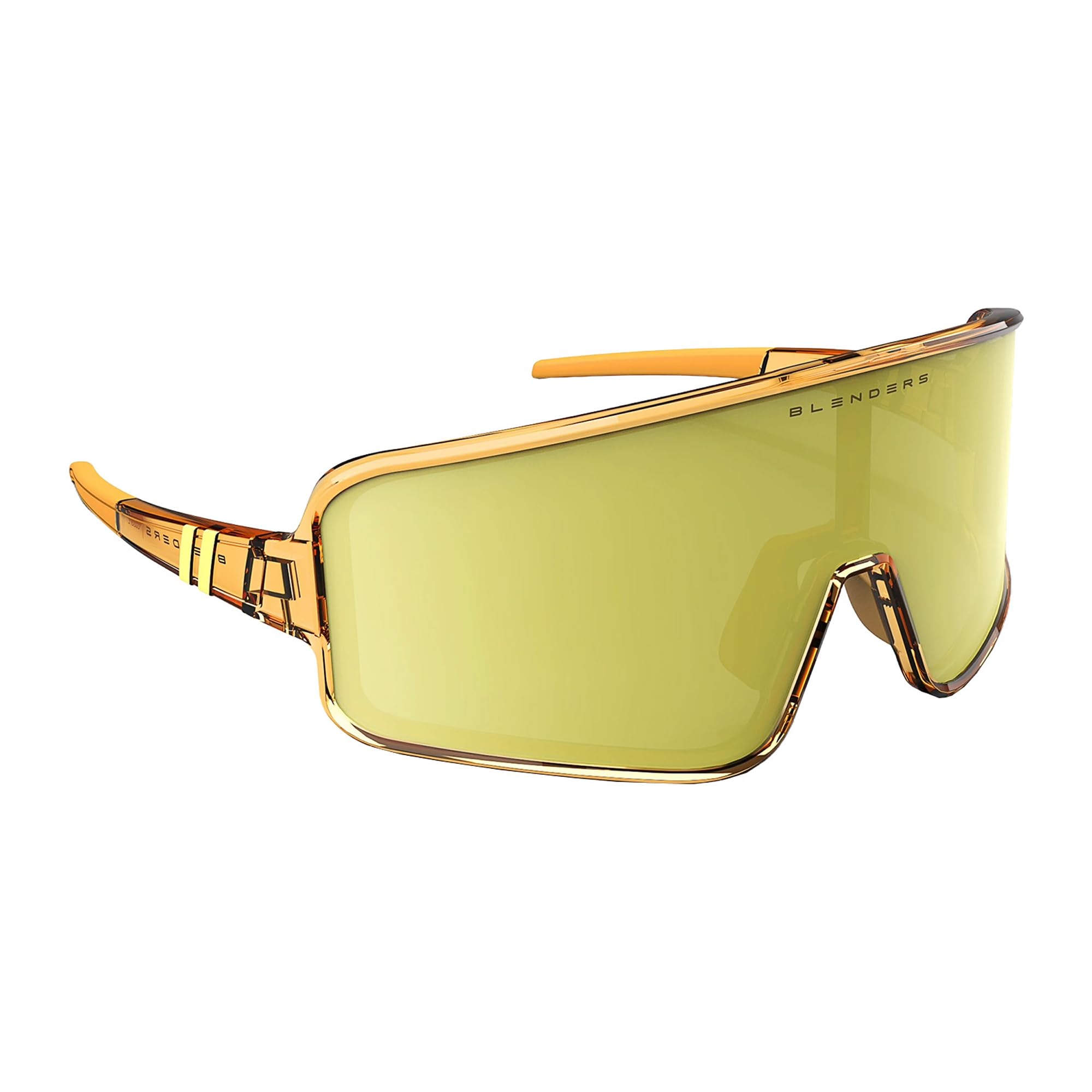 عینک آفتابی پلارایزد Blenders Eyewear Eclipse - لنزهای Wrap-Around - محافظت UV 100٪ - برای مردان و زنان طلایی