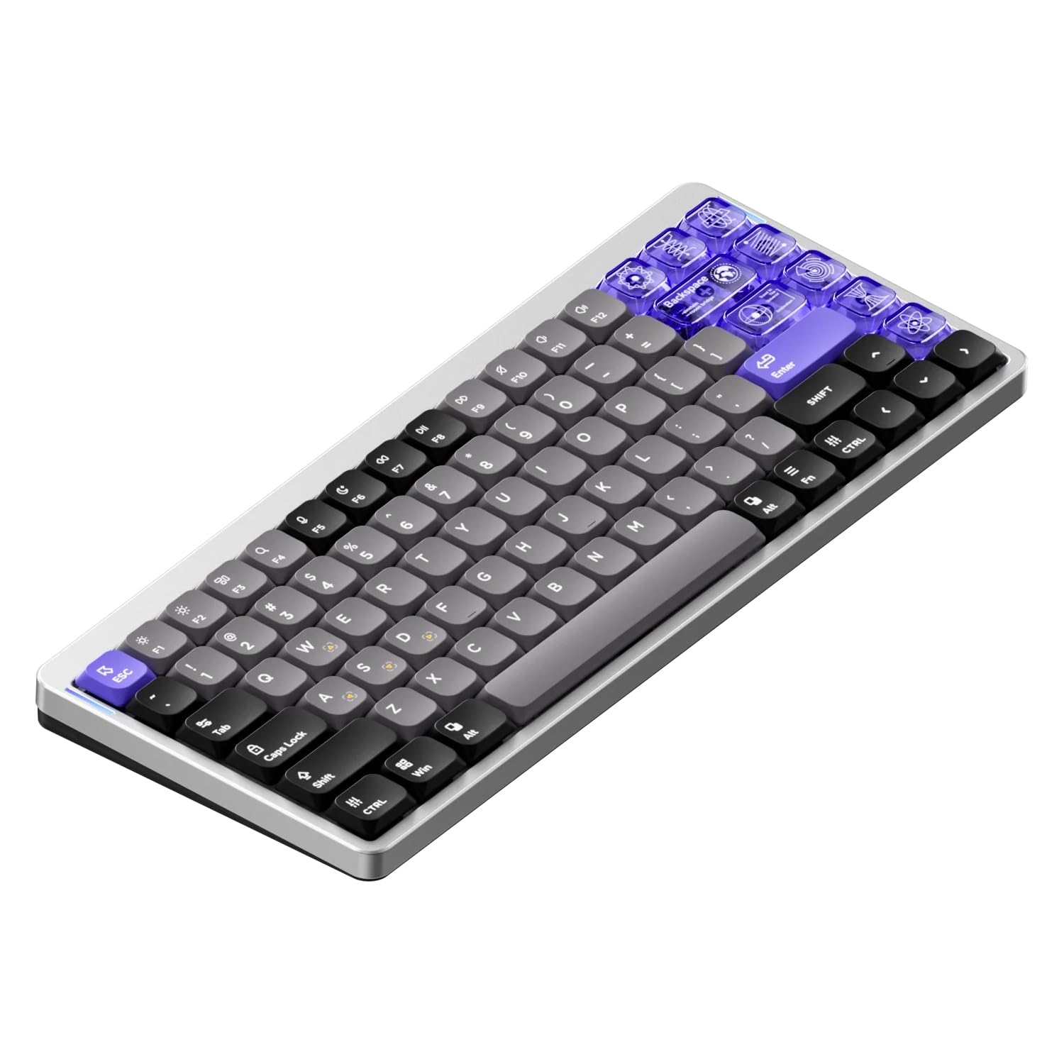 صفحه کلید بازی NuPhy Air75 HE Rapid Trigger Wired با سفارشی‌سازی مغناطیسی، RGB HotSwap، 84 کلید 75% طرح قابل تنظیم با عملکرد Esports کم‌پروفایل، صفحه کلید اثر هال مغناطیسی با سوییچ‌های Jade Pro