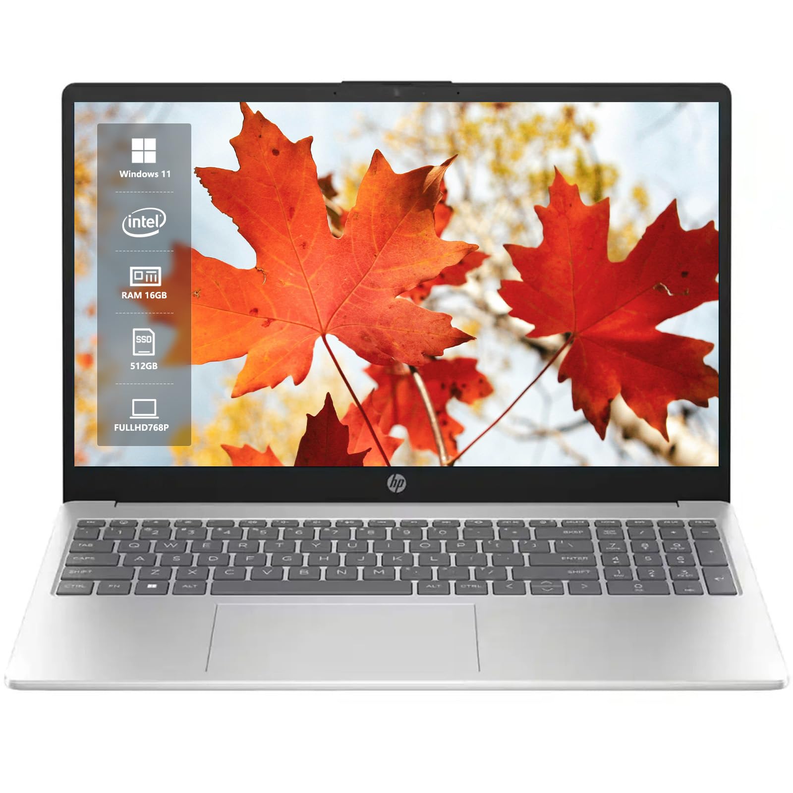 لپ تاپ لمسی اچ پی 15.6 اینچ، Intel Core i5-1235u، 16 گیگابایت حافظه، 512 گیگابایت حافظه داخلی SSD، گرافیک Intel Iris Xe، وای فای 6E، ویندوز 11 هوم، ایده‌آل برای دانشجویان و کاربران تجاری، رنگ نقره‌ای طبیعی