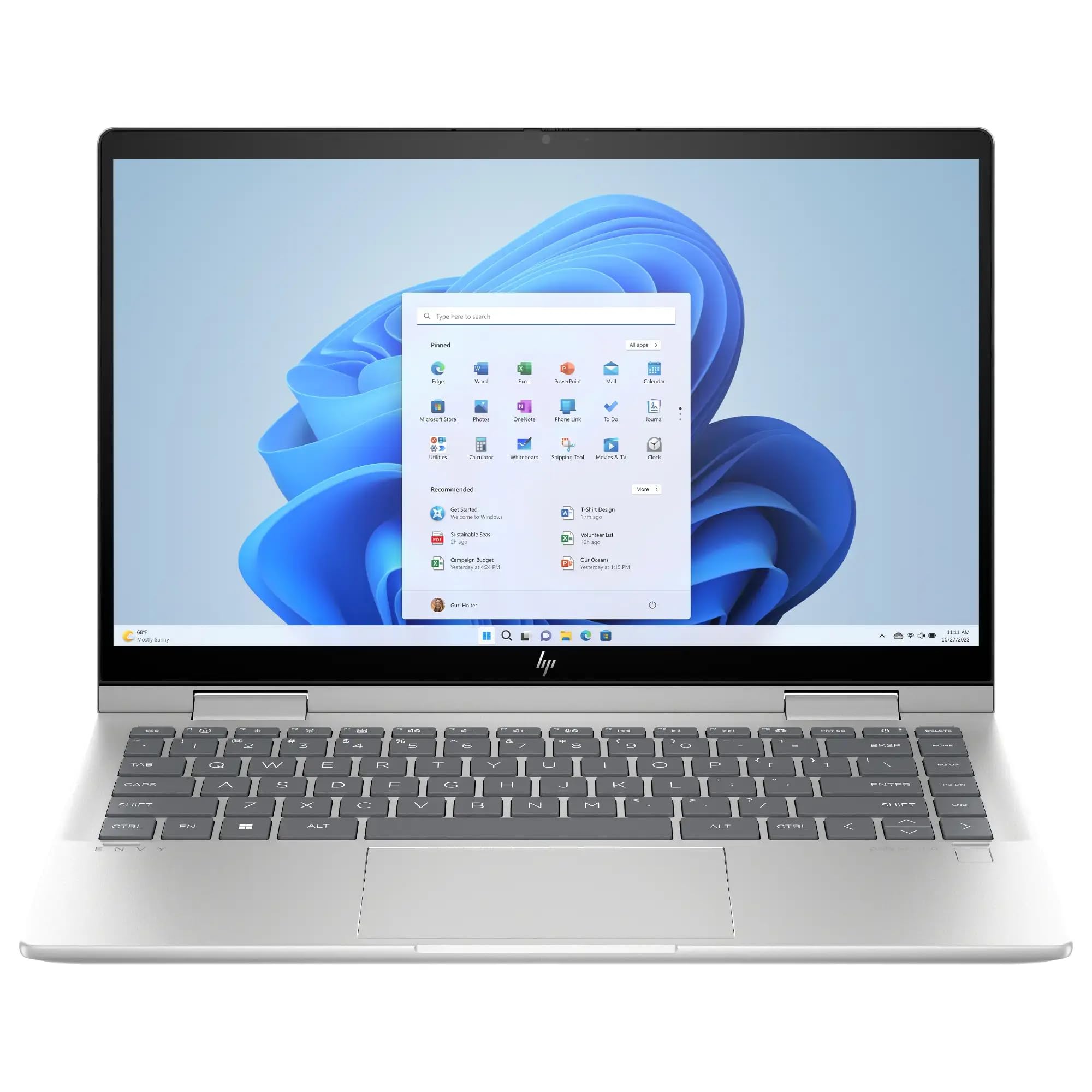 لپ تاپ HP 2024 | Envy x360 2-in-1 | 14" 1920 x 1080 لمسی IPS | Intel Core i5-10210U | 8GB DDR4 | 512GB SSD | ویندوز 11 Home | Wi-Fi 6E - BT 5.3 - صفحه کلید دارای نور پس زمینه - دوربین 5 مگاپیکسل - رنگ نقره ای طبیعی ویندوز 11 Home 8GB RAM / 512GB SSD