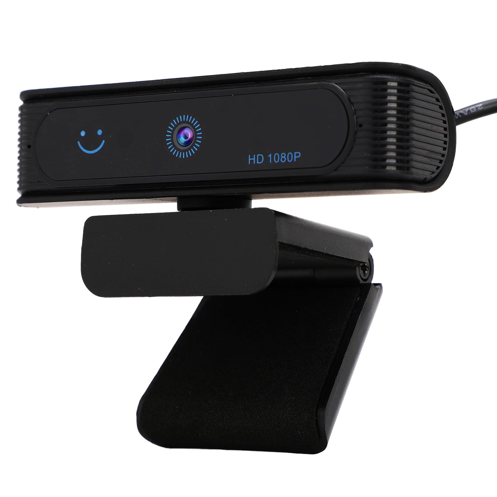 وب‌کم Full HD 1080p، تشخیص چهره دوربین با زاویه دید وسیع برای رایانه رومیزی و لپ‌تاپ، طراحی شده برای جلسات و مناسب برای استریمینگ، کار کردن، و صحبت‌های تصویری، قابل اتصال و استفاده (سیاه)