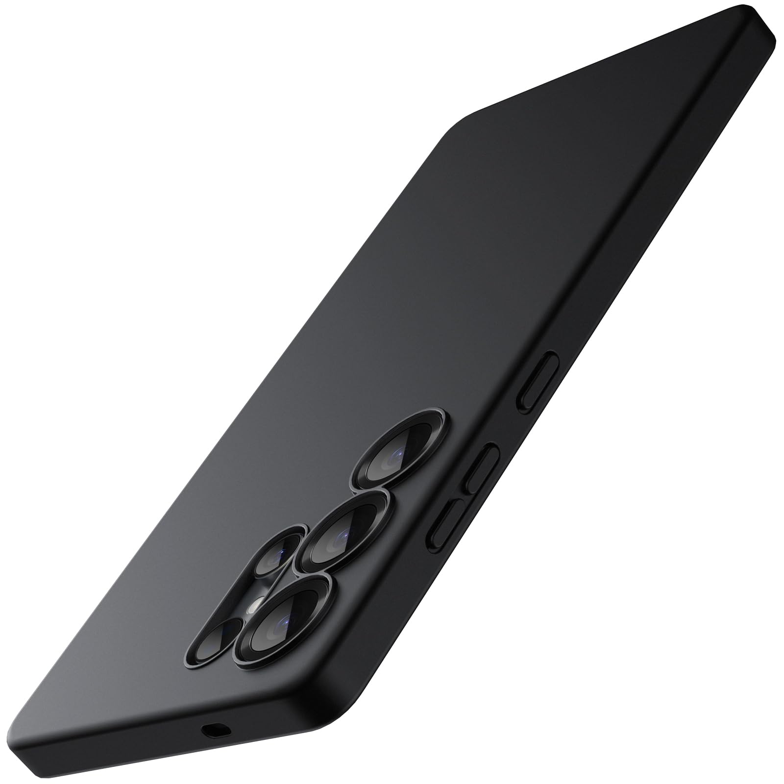 محافظ JETech Slim Fit برای Samsung Galaxy S25 Ultra 5G، حفاظت کامل از لنز دوربین، کاور نازک محافظ نرم TPU با پوشش مات، ضدضربه (تیتانیوم مشکی) S25 Ultra تیتانیوم مشکی