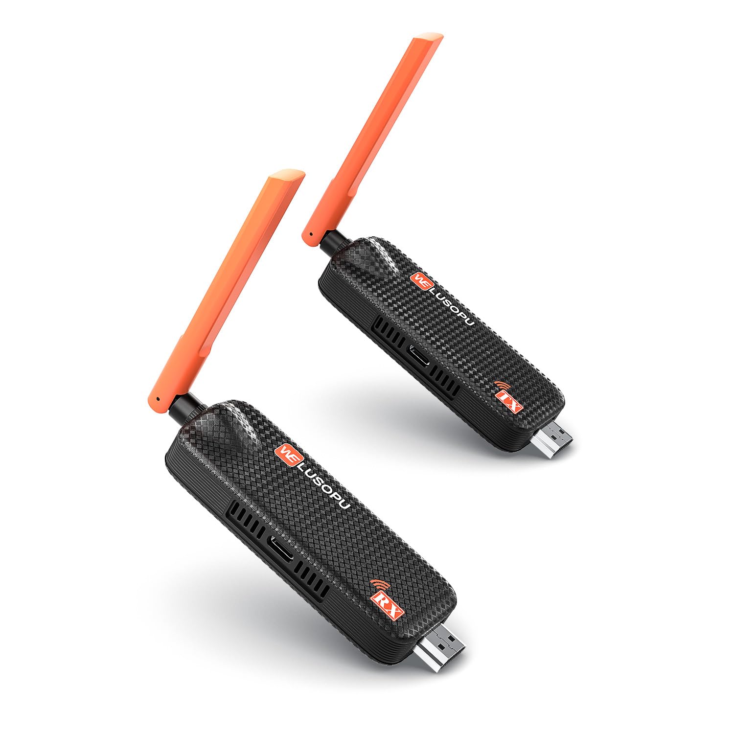 Wireless HDMI Transmitter and Receiver, Support up to 4 Receivers, 5.8G HDMI WELUSOPU Wireless Extender, Video Audio Streaming for PC, Laptop, Camera, Cable, Box for Multiple TVs, Monitors 1TX+1RX