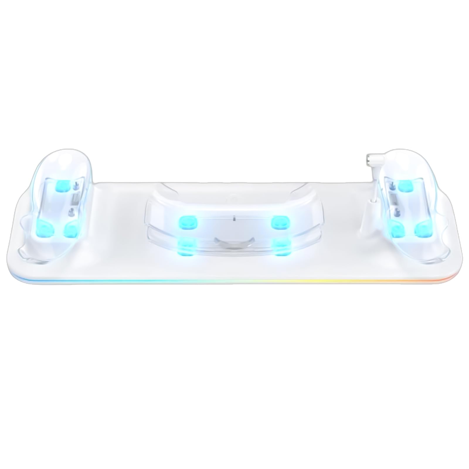 پایه شارژ YUELER برای 3 هدست واقعیت مجازی و کنترلرها، ایستاده شارژ با نور LED لوازم جانبی واقعیت مجازی ایستگاه شارژ سریع پایه‌ی سفید