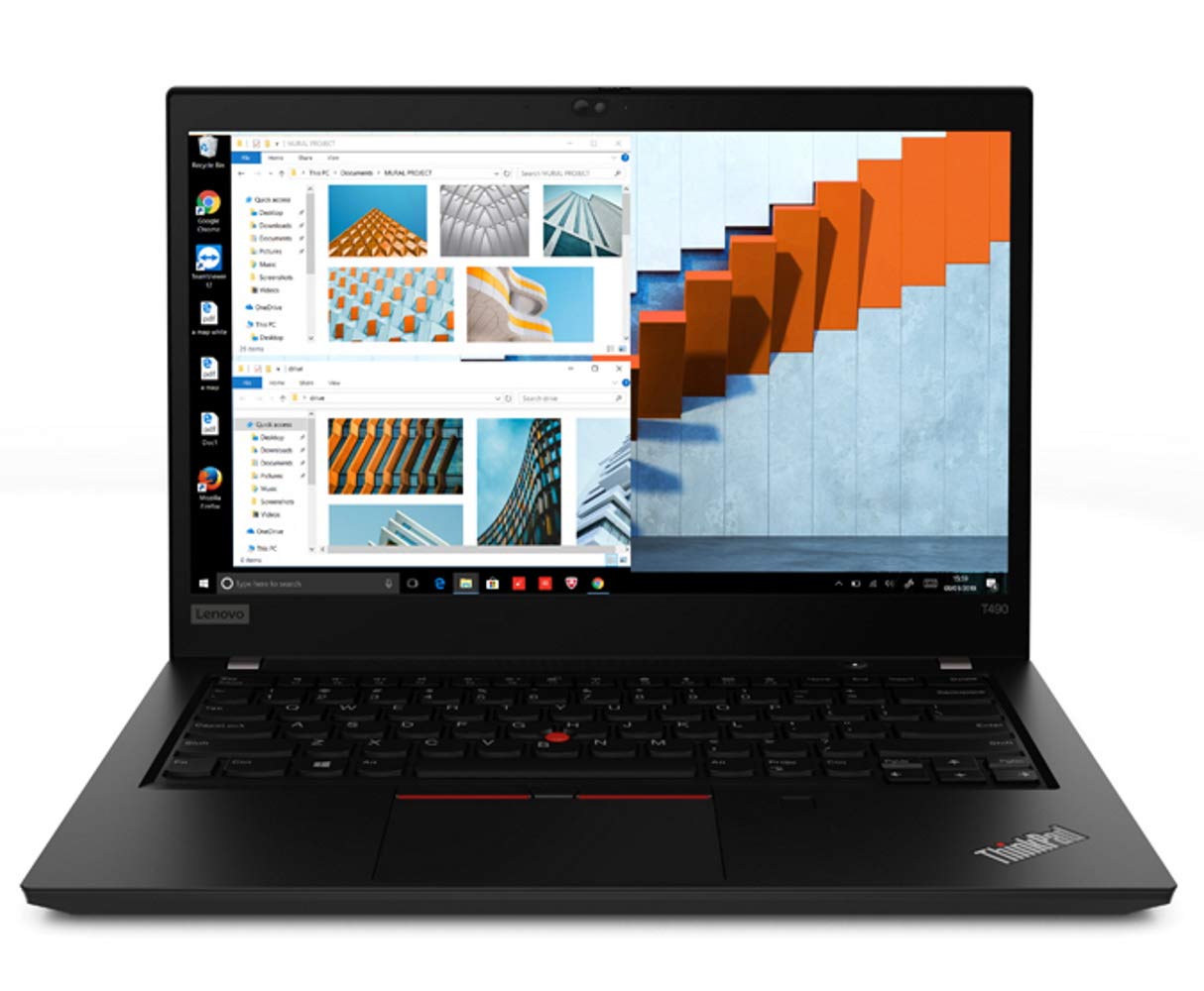 لپ تاپ Lenovo ThinkPad T490 i7 (Intel i7-8565U 4-Core، 16GB RAM، 512GB m.2 SATA SSD، صفحه نمایش 14.0" Full HD (1920x1080)، Intel UHD 620، وای فای، بلوتوث، وبکم، (ویندوز 11 پرو) (تجدید نظر شده)