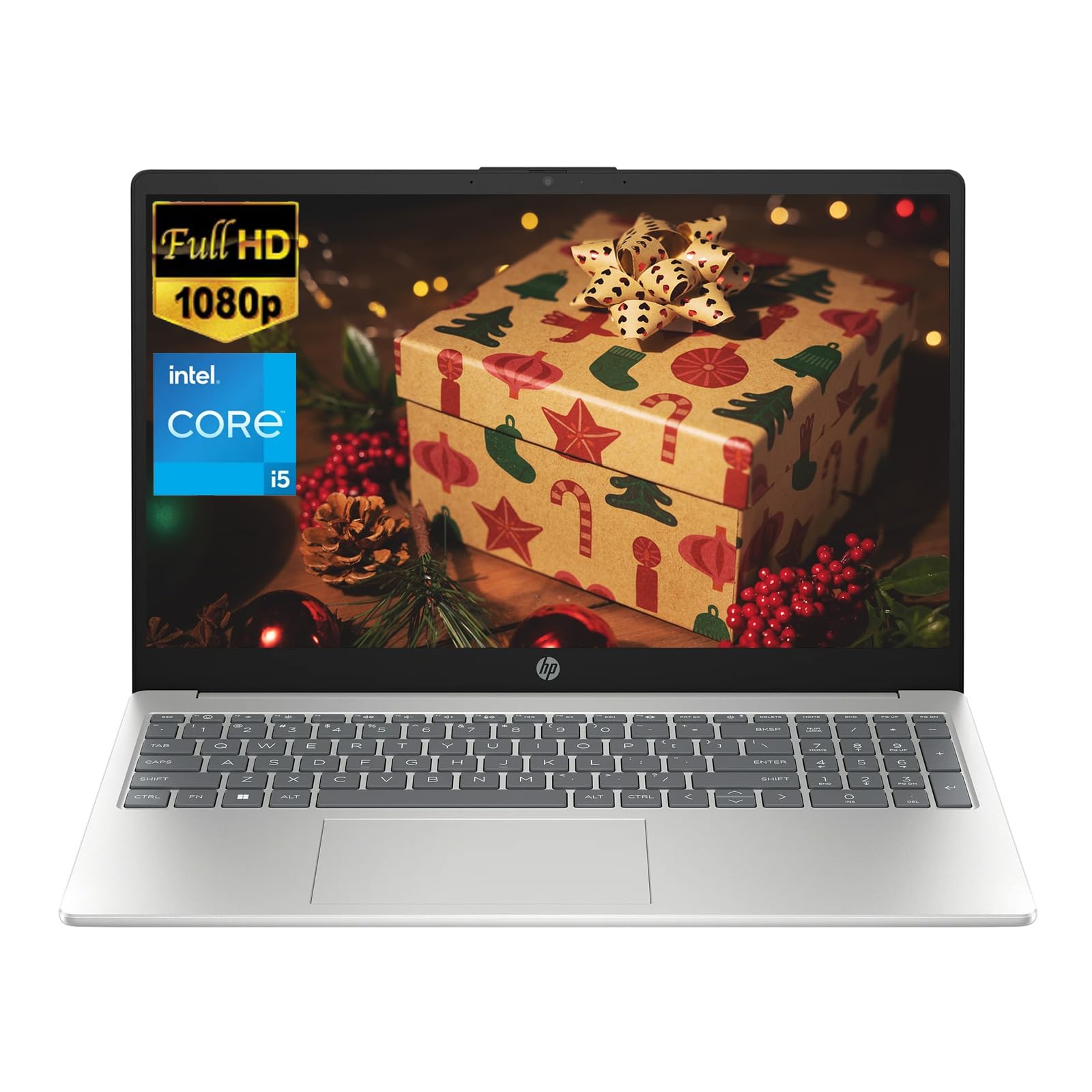 لپ تاپ تجاری HP 15.6 "FHD، پردازنده اینتل Core i5-1235U نسل 12 با 10 هسته، 8 گیگابایت RAM، 512 گیگابایت SSD، گرافیک Intel Iris Xe، Wi-Fi 6، بلوتوث 5.3، نقره ای طبیعی، Windows 11 Home، تراشه موس EAT