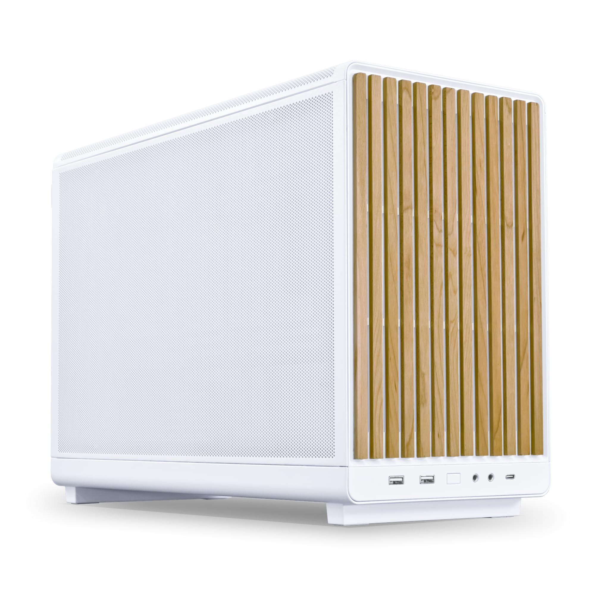 Lian Li A3-mATX Wooden Panel Mini-Tower Computer Case/Gaming Cabinet - White | Support M-ATX/ITX - G99.A3W-WD.in