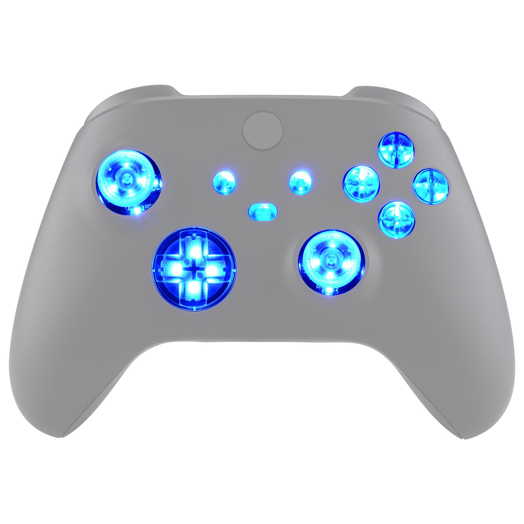 pکیت DTF V3 LED برای Xbox Core Controller Model 1914 برای انتقال شروع به Start Back Sync ABXY کلیدهای 7 رنگ شفاف 9 حالت.