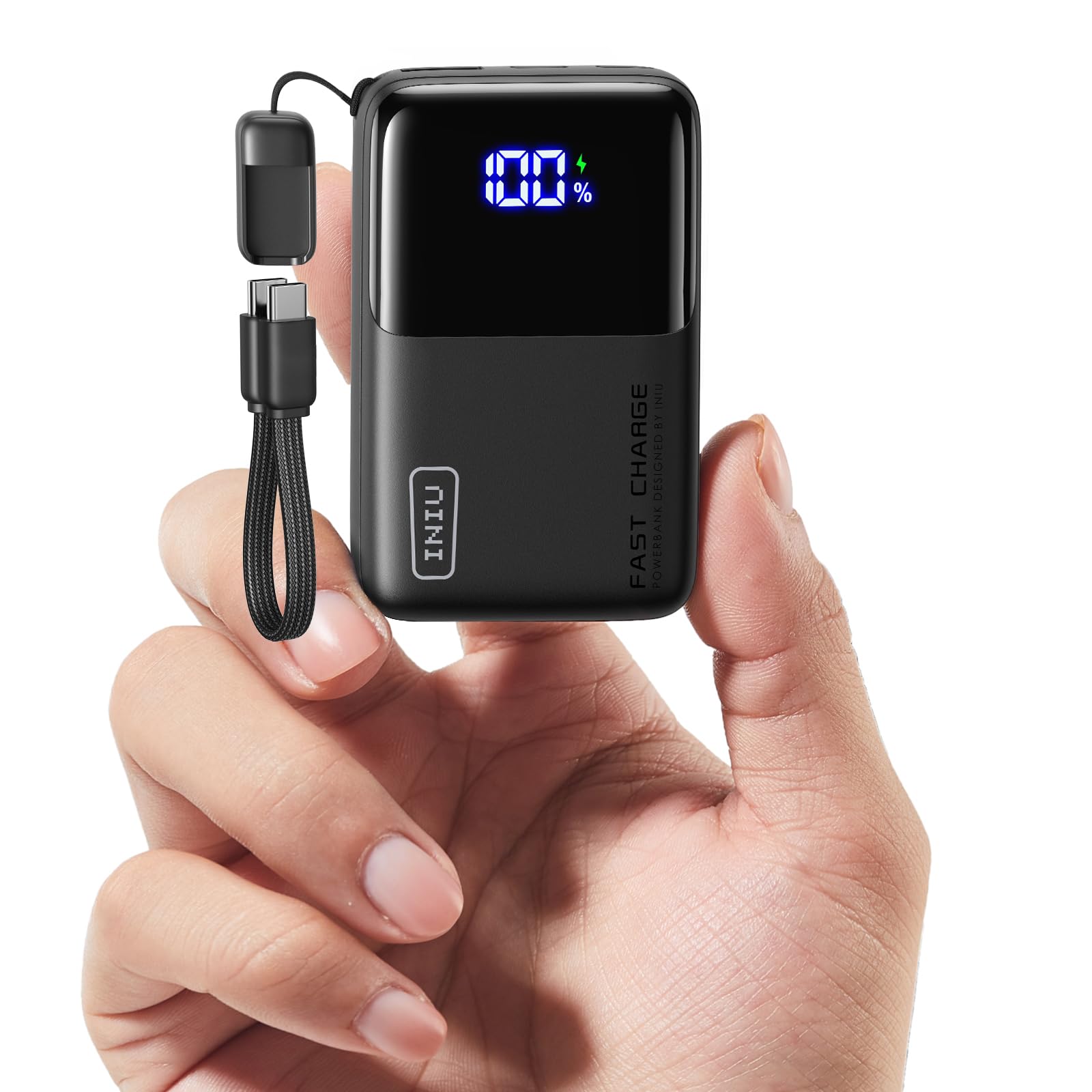 شارژر قابل حمل INIU ، قدرت بانک 10000mAh 45W PD فوق العاده کوچک ، باتری شارژر سریع USB C in&out ، بسته باتری جدید الزامات سفر برای iPhone 16/15/14/13 Pro Max ، iPad mini/Air ، Samsung S22 S21 و غیره