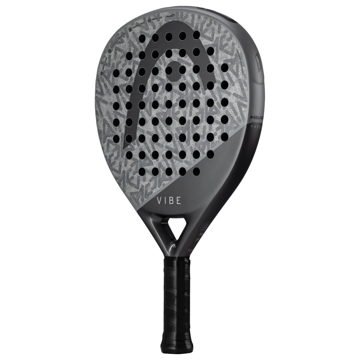 راکت پدل HEAD Vibe - راکت قدرتمند برای بازیکنان عادی و تفریحی، ۳۵۰ گرم خاکستری/سیاه
