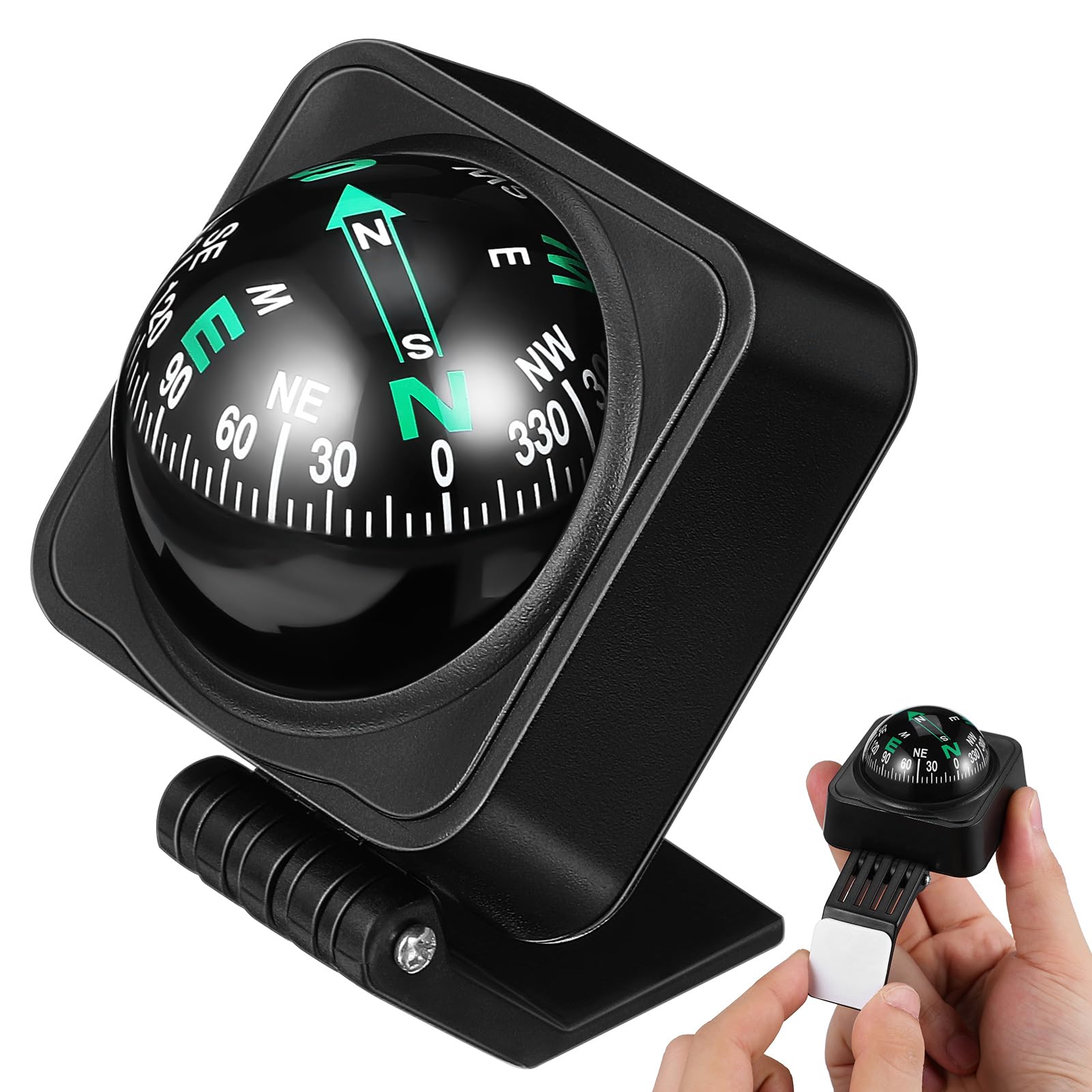 پرتابل کارمزد خودرو Homoyoyo Decoration Car Compass آئینه‌البار فضای باز