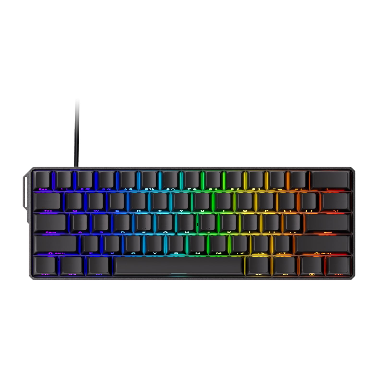 صفحه کلید بازی MONSGEEK FUN60 Ultra Rapid Trigger 8k SP Switch Magnetic آلومینیم بافته شده بافته از کلوچه CNC، شفاف شدید.