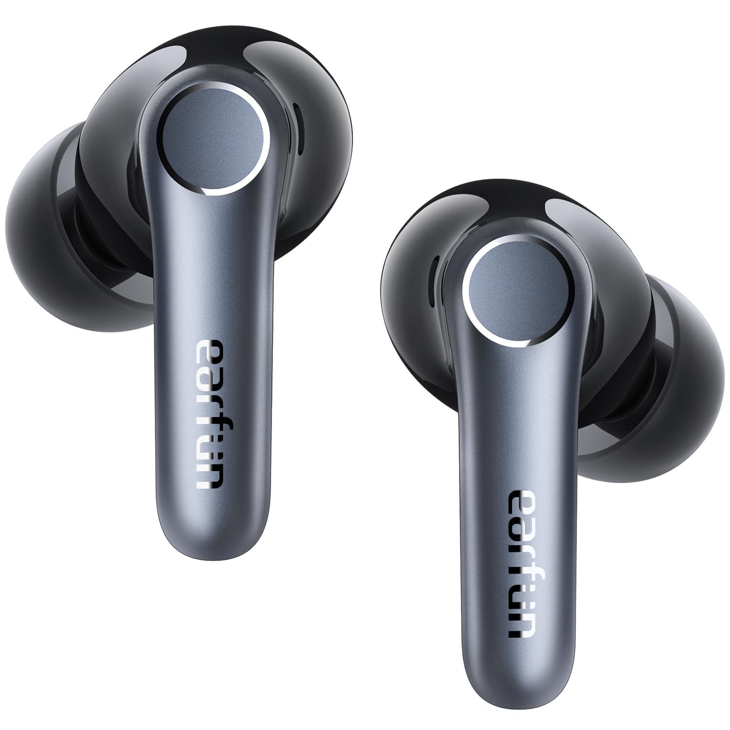 گوشی‌های بی‌سیم لغو نویز هیبرید تطبیقی EarFun Air Pro 4، صدای کوالکام اسنپدراگون، aptX™ بی‌اس هالش ا، تماس AI CVC 8.0 با 6 میکروفن، صدای Hi-Res LDAC، زمان پخش 52 ساعته، بلوتوث 5.4، شناسایی درون‌گوشی، رنگ مشکی