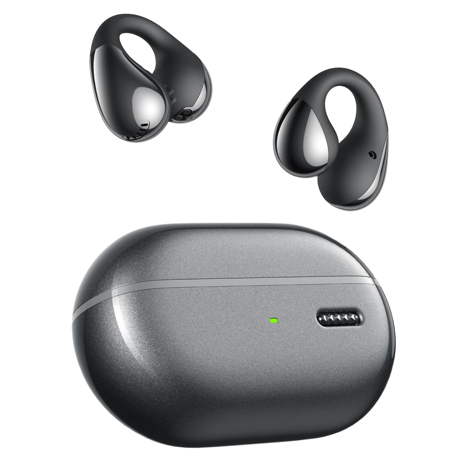 گوشی های SoundPEATS PearlClip Pro Open-Ear، هدفون های بلوتوثی Clip On Headphones، ضد آب IPX5، گوشی های بی سیم با زمان پخش 24 ساعت، کنترل APP برای دویدن / دوچرخه سواری / ورزش سیاه