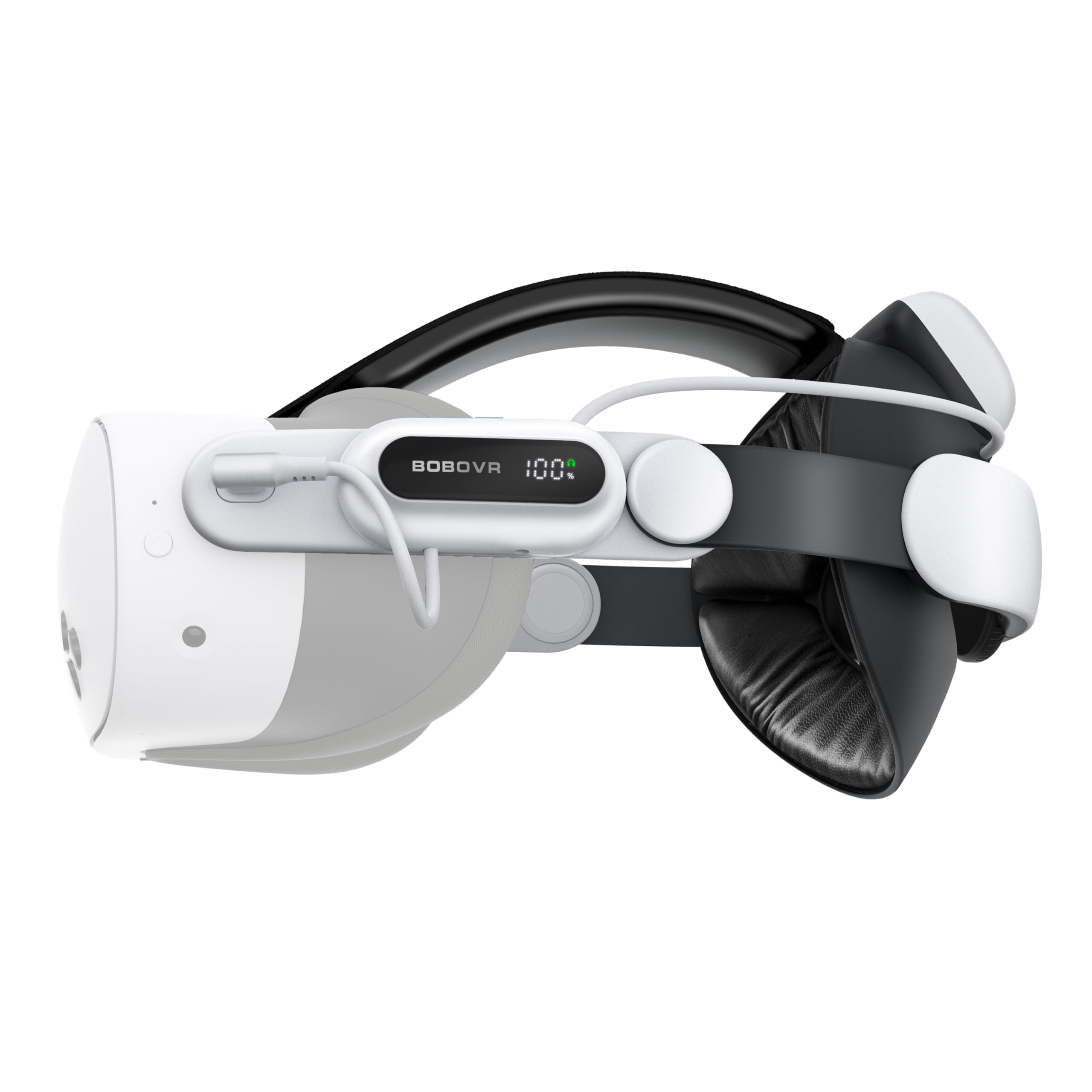 اکسسوری بند باتری BOBOVR E3 Pro برای Meta Quest 3/3S، باتری شارژ سریع Hot Swap با ظرفیت 10000 میلی آمپر، تبدیل صوتی 3.5 میلی‌متر