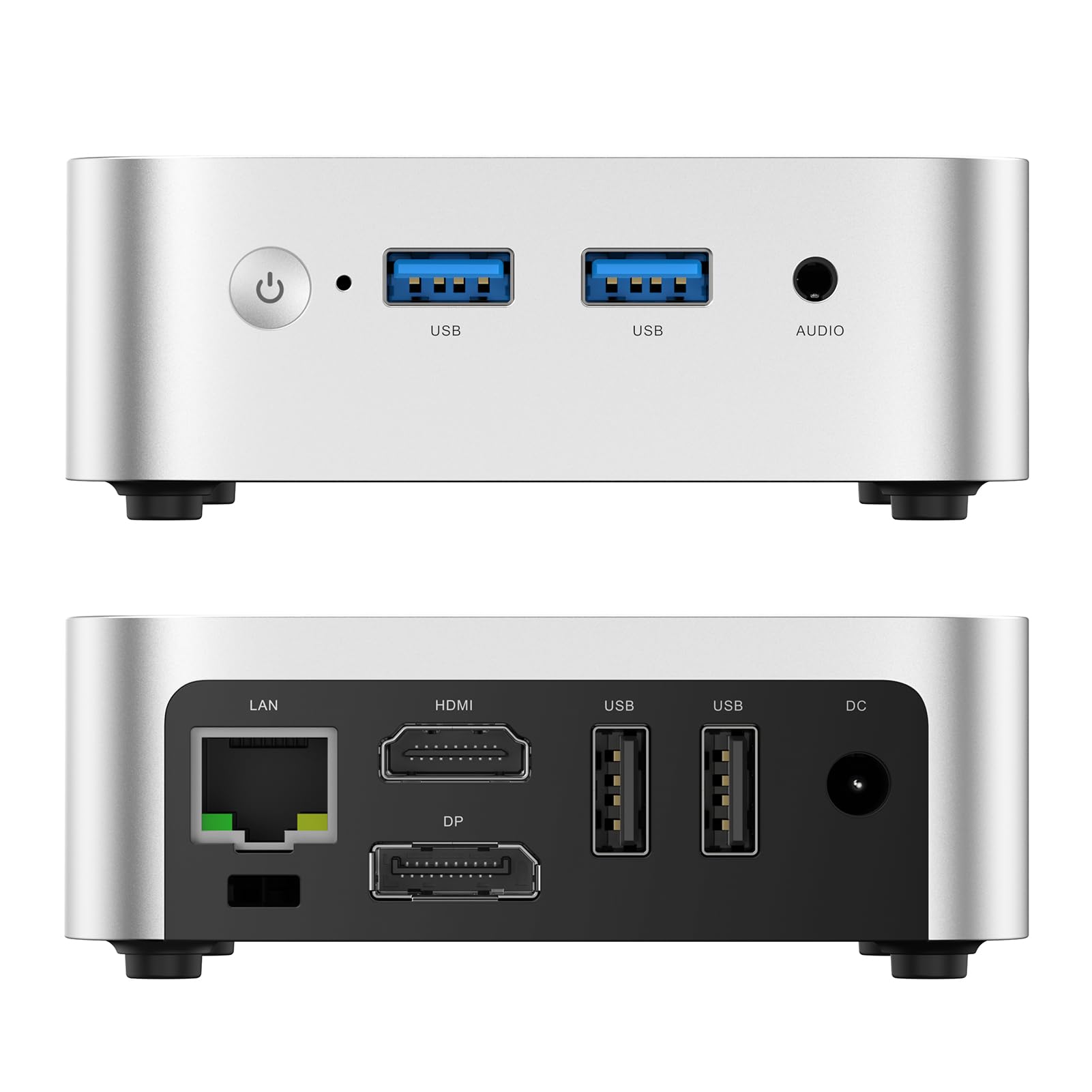 این فروشگاه کوچک Mini PC ACEMAGIC N150 Vista V1، Twin Lake-N N150 (قابلیت Beating N100/N95 تا 3.6 گیگاهرتز)، 16GB DDR4 RAM 512 SSD Mini Computers، رایانه های رومیزی Win11 Pro 4K نمایش دوگانه / HDMI / WiFi / BT / LAN برای خانه / دفترکار