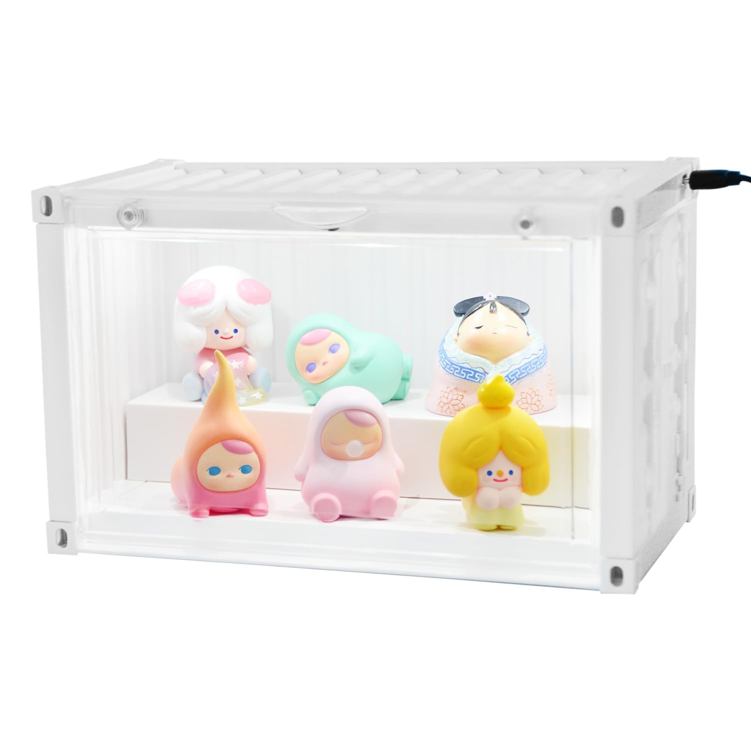 جعبه نمایش شرکت فروش LED Blind Box، جعبه نمایش عروسک اکریلیک از جزیره Azonee، جعبه شفاف مغناطیسی برای محافظت در برابر گرد و غبار و رطوبت قابل جداشدن برای اشیاء جمع‌آوری شده لگو، عروسک‌های Funko Pop Mart، اسمیسکی و اسباب‌بازی‌های کوچک برای لابو