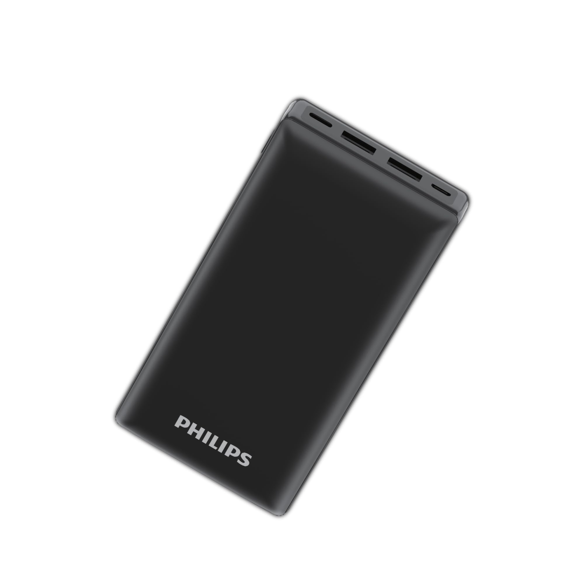 پاور بانک Philips DLP7721C 20000mAh با شارژر 20 وات PD و QC3.0، پورت‌های USB-A و Type-C، سازگار با آیفون سری 16/15، گلکسی S25/S24/S23 الترا، AirPods، کابل Type-C همراه (مشکی)