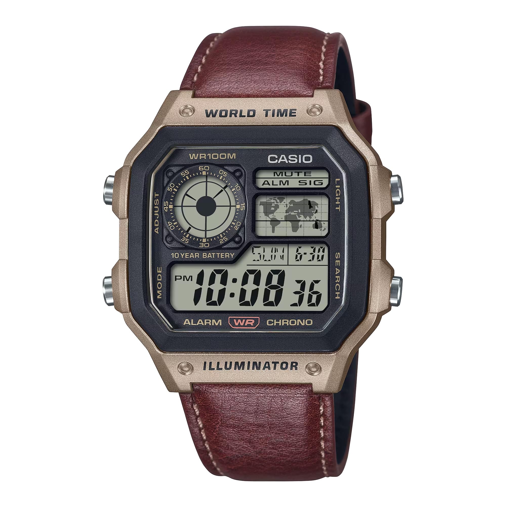 ساعت Casio: قرمز AE-1200WHL-5AVDF