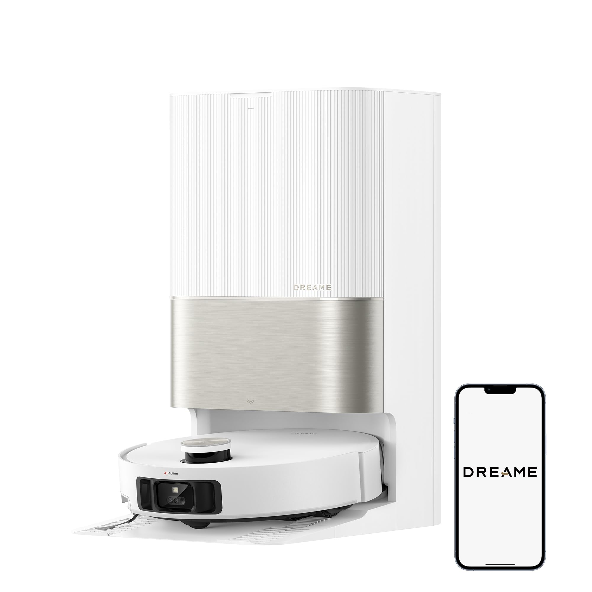 مکنده برقی و ماساژور رباتیک کامل Dreame X50 Ultra با قابلیت تمیزکاری خودکار، تا 20،000 پاسکال، LDS قابل جابجایی، قابلیت صعود تا 6 سانتی‌متر، تکنولوژی حذف باکتری، دوربین هوش مصنوعی، کنترل صوتی، گارانتی 2 ساله