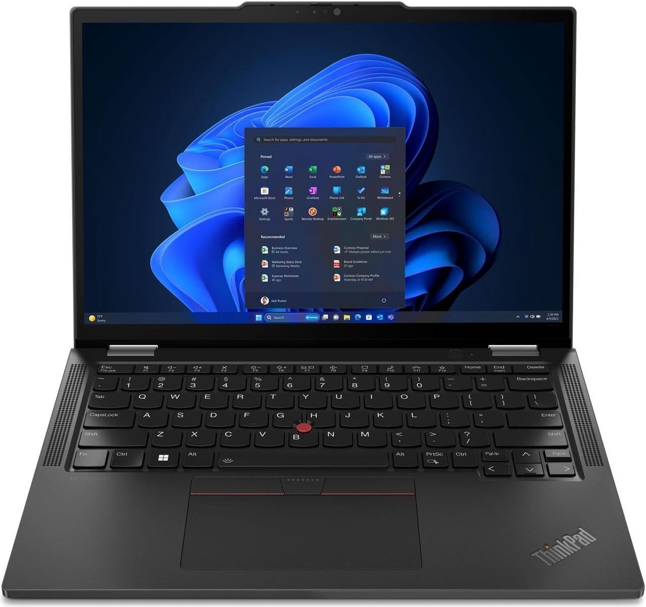 لپ تاپ Lenovo ThinkPad X13 2-in-1 Gen 5 با پردازنده Intel Core Ultra 7 155U، صفحه نمایش لمسی 13.3 اینچی WUXGA، 16GB RAM، 1TB SSD، پن، دوربین RGB+IR با رزولوشن 5MP، گرافیک یکپارچه Intel، خواننده اثر انگشت و ویندوز 11 Pro