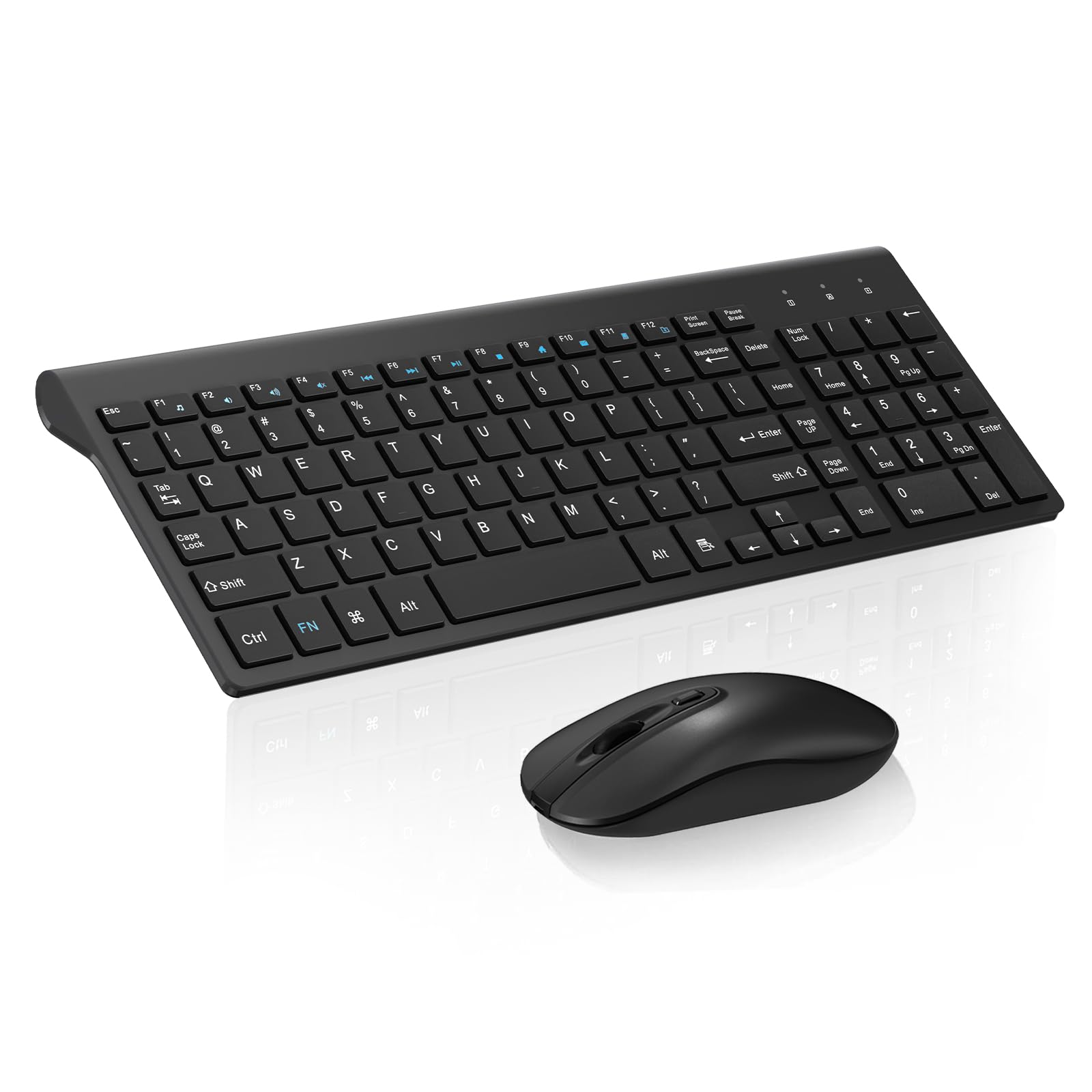 کیبورد و موس بی‌سیم سیمتک Cimetech، کیبورد لپ‌تاپ EasyTyping KF10 با تکنولوژی پیشرفته، به خداحافظی از مشکل تایپ کردن - با راحتی و با دو برابر کارایی تایپ کنید - مشکی
