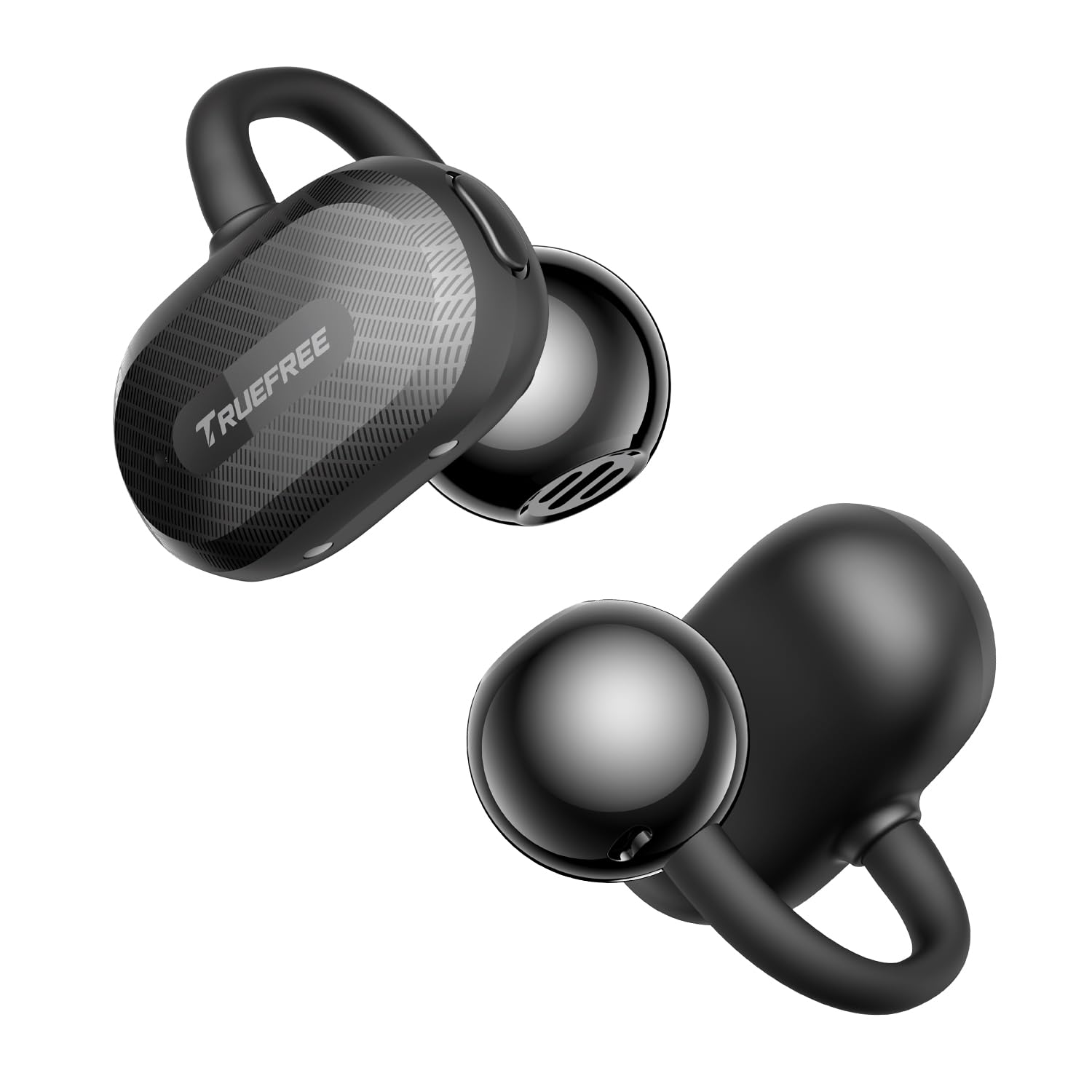 TRUEFREE C10 Clip-On گوش­داده­های بی‌سیم، هدفون­های روی گوش، بلوتوث 5.4، درایور 12mm با صدای فضایی، زمان پخش 28 ساعت، ضدآب IPX5، تماس­های واضح AI-ENC، اتصال دوگانه، سیاه منطقه‌ای قابل تنظیم برنامه
