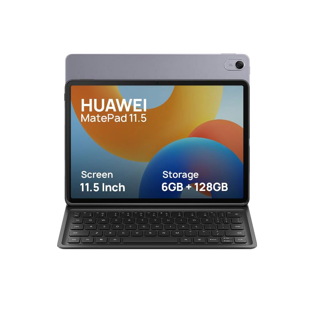 تبلت HUAWEI MatePad 11.5 اینچ، نمایشگر 2.2K FullView 11.5 اینچ، 6 گیگابایت + 128 گیگابایت، با صفحه کلید هوشمند، باتری 7700 میلی آمپر ساعت، دوربین 13 مگاپیکسل، وای فای، HUAWEI Notes، خاکستری + M-Pen FOC استاندارد Space Gray