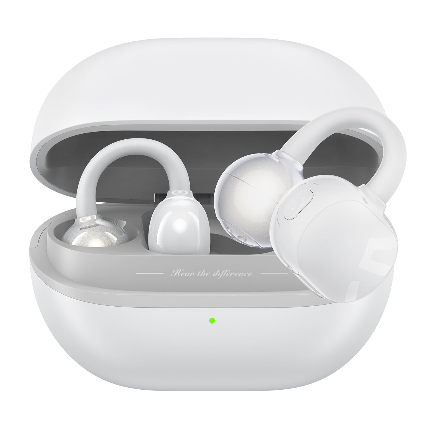 گوشواره‌های گوشی باز SOUNDPEATS POP Clip Open Ear، هدفون بلوتوث 5.4 Clip-On، راحتی سبک، لغو نویز تماس هوشمند با اتصال دوگانه، صدای فراگیر بی‌سیم، 30 ساعت مهمانی موسیقی، IPX5، کنترل اپلیکیشن رنگ سفید