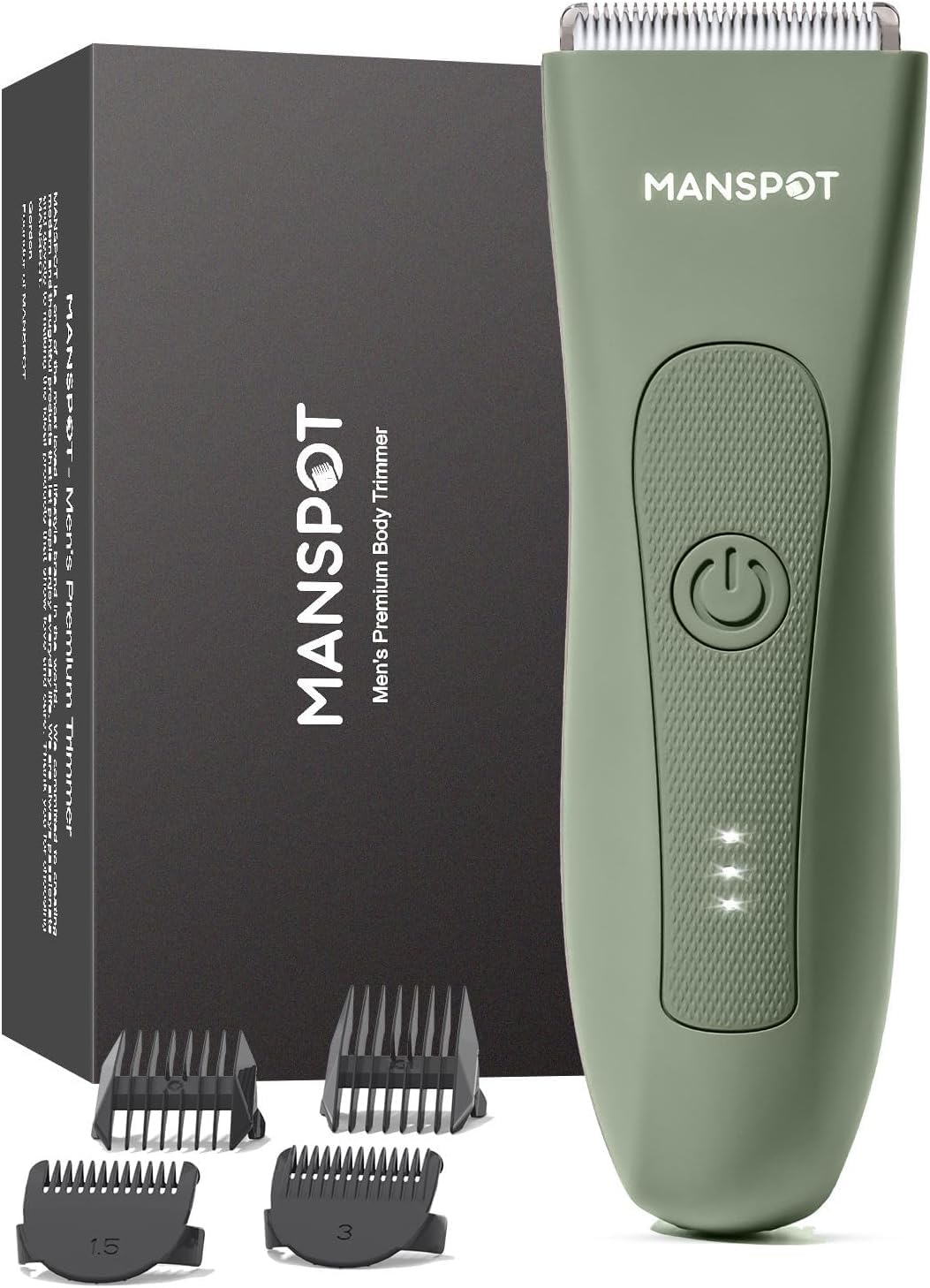 MANSPOT Trimmer برای اصلاح موهای عمومی مردان و زنان، تریمر توپ برقی، سرهای تیغه سرامیکی فاقد حساسیت، ضدآب و خشک، تراش محدوده تناسلی، 20 بار استفاده، بدون خراش، بدون سوزش (سبز)