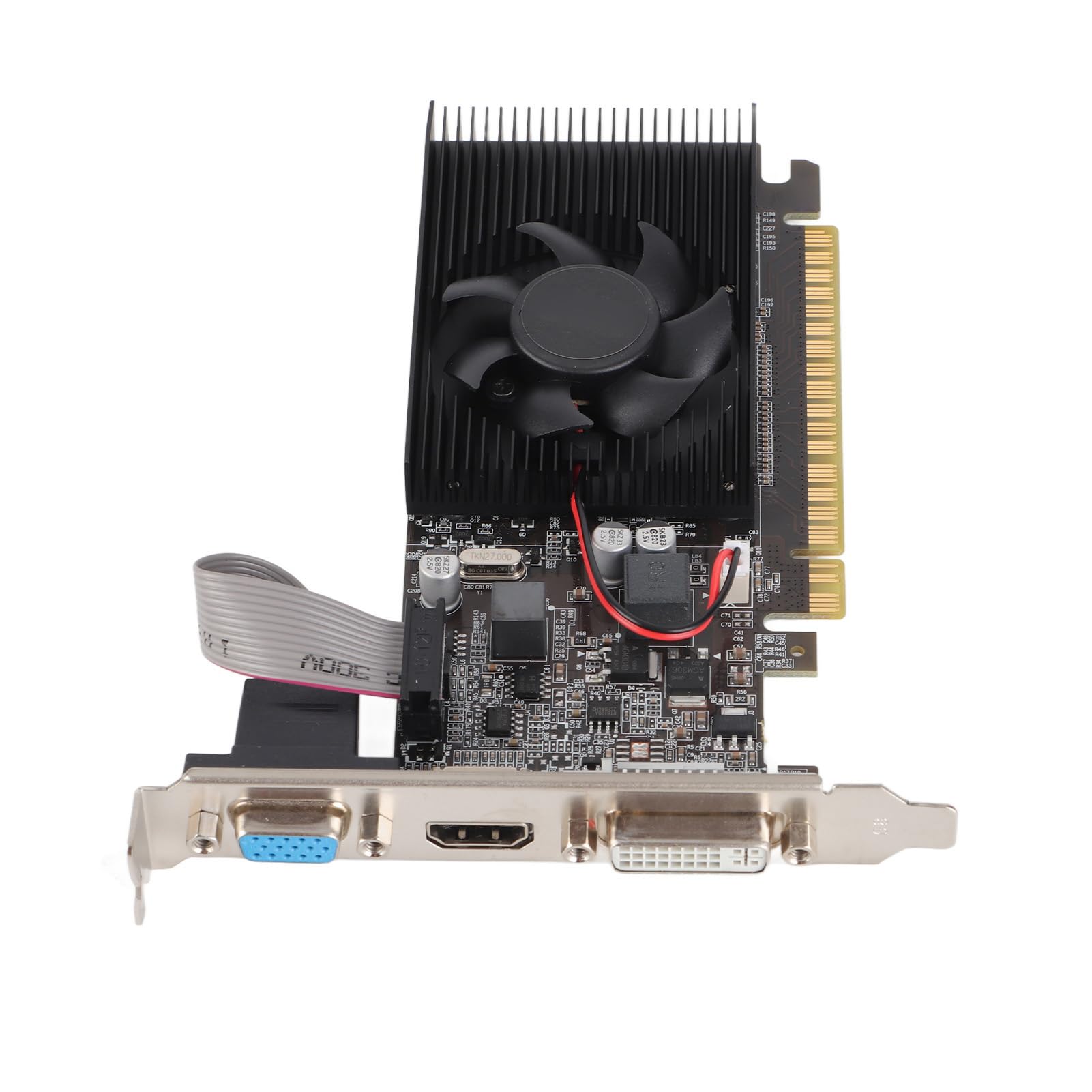 کارت گرافیک Nurnesy GT610 با حافظه 1 گیگابایت DDR3 پشتیبانی از رابط‌های DVI، VGA و HD Multimedia، گرافیک بازی 64 بیتی با فن خنک‌کننده ساکت