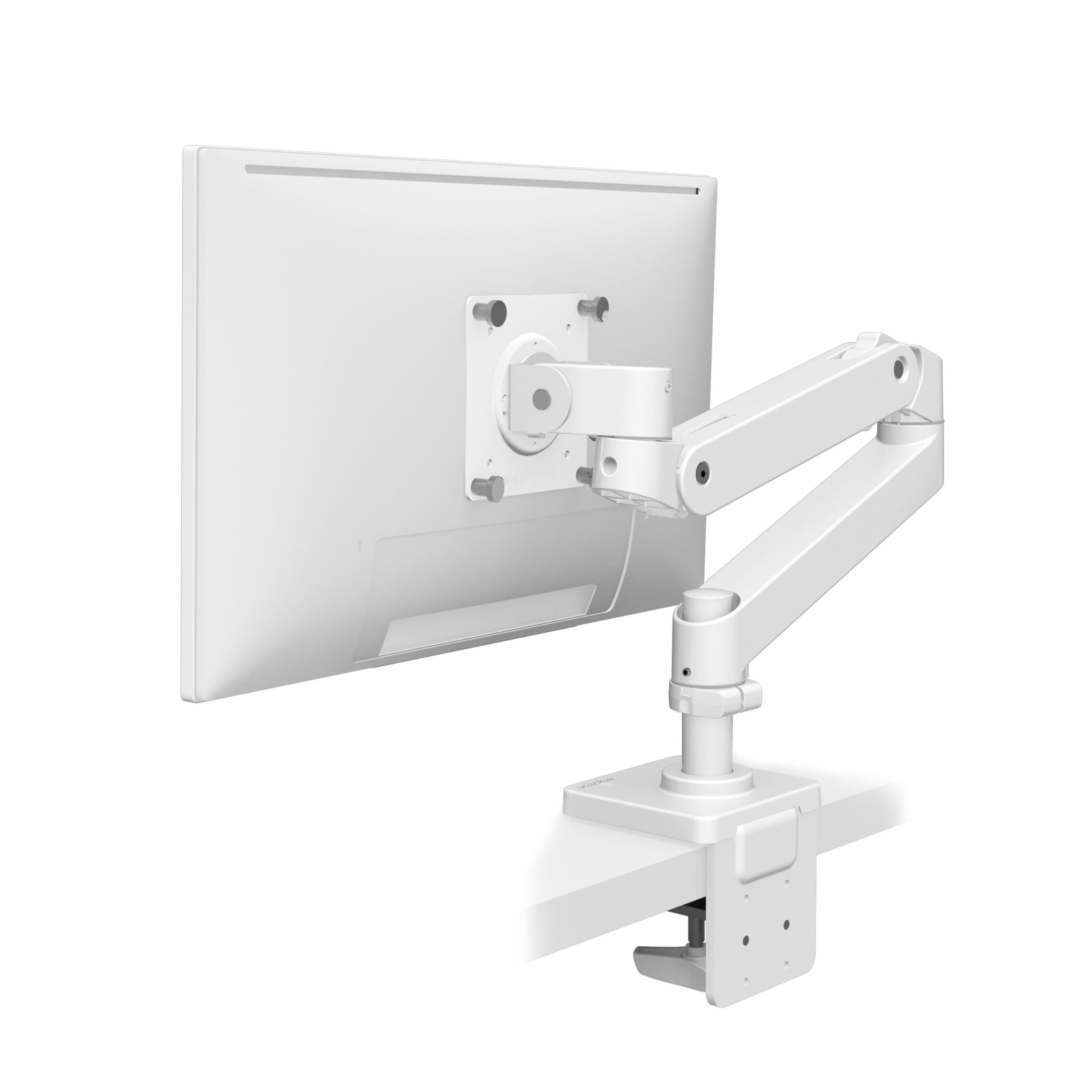 اِرگوترون - بازسازی شده LX Pro Premium Monitor Arm، نگهدارنده مانیتور تک - مناسب برای نصب رومیزی مانیتور‌های کامپیوتر چیدمان صاف منحنی فوق‌عریض تا ۳۴ اینچ، ۴ تا ۲۲ پوند، VESA ۷۵x۷۵ میلی‌متر یا ۱۰۰x۱۰۰ میلی‌متر - سفید با ساق پنج اینچی