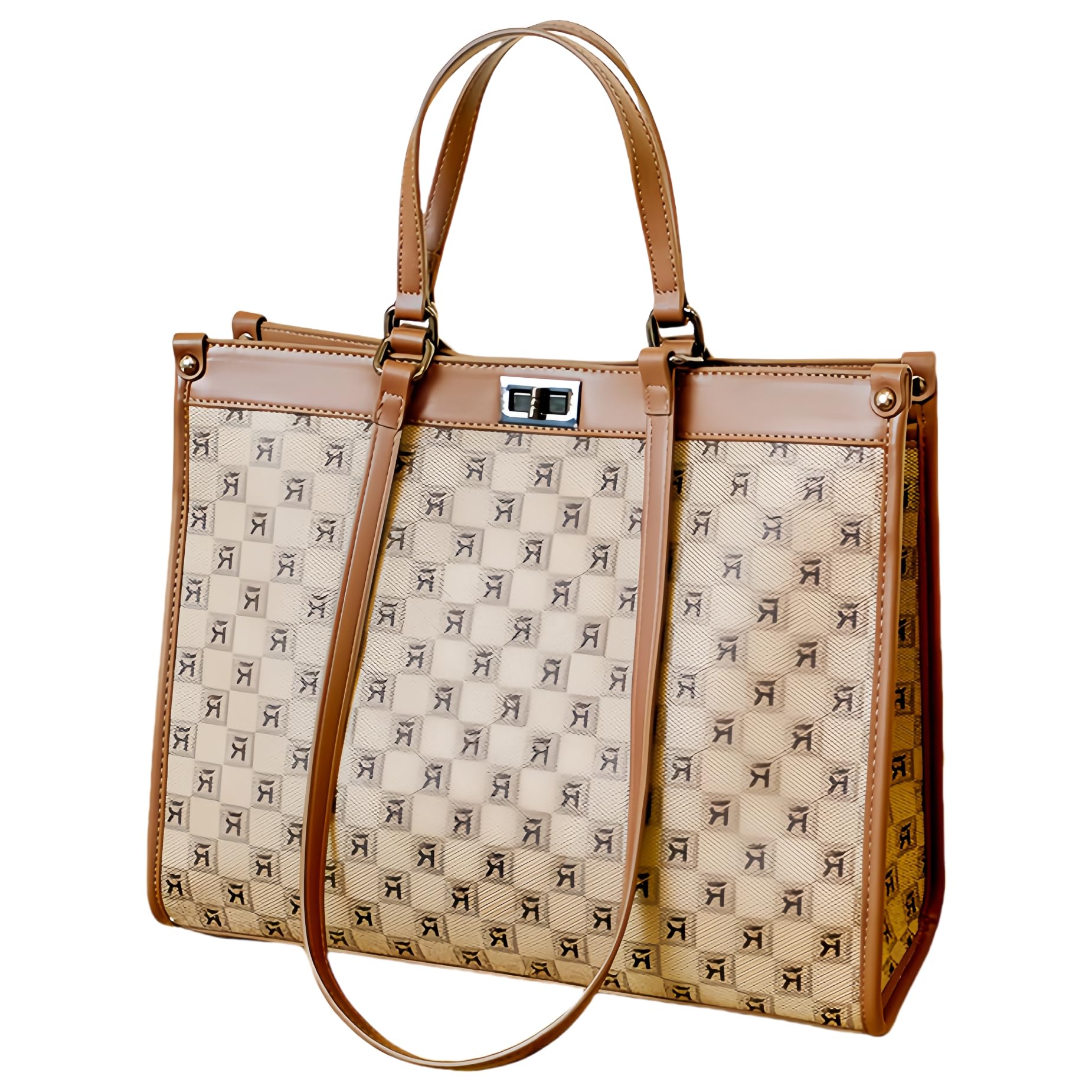 کیف Crossbody ONECIRCLE برای زنان - کیف توت فاشن زنانه، کیف‌ها و کیف‌های شانه زنانه، کیف‌های ستل برای زنان، کیف دستی با دسته بالا - مناسب برای خانم‌ها، مادران و دوستان دختر (پاپا) رنگ خاکی