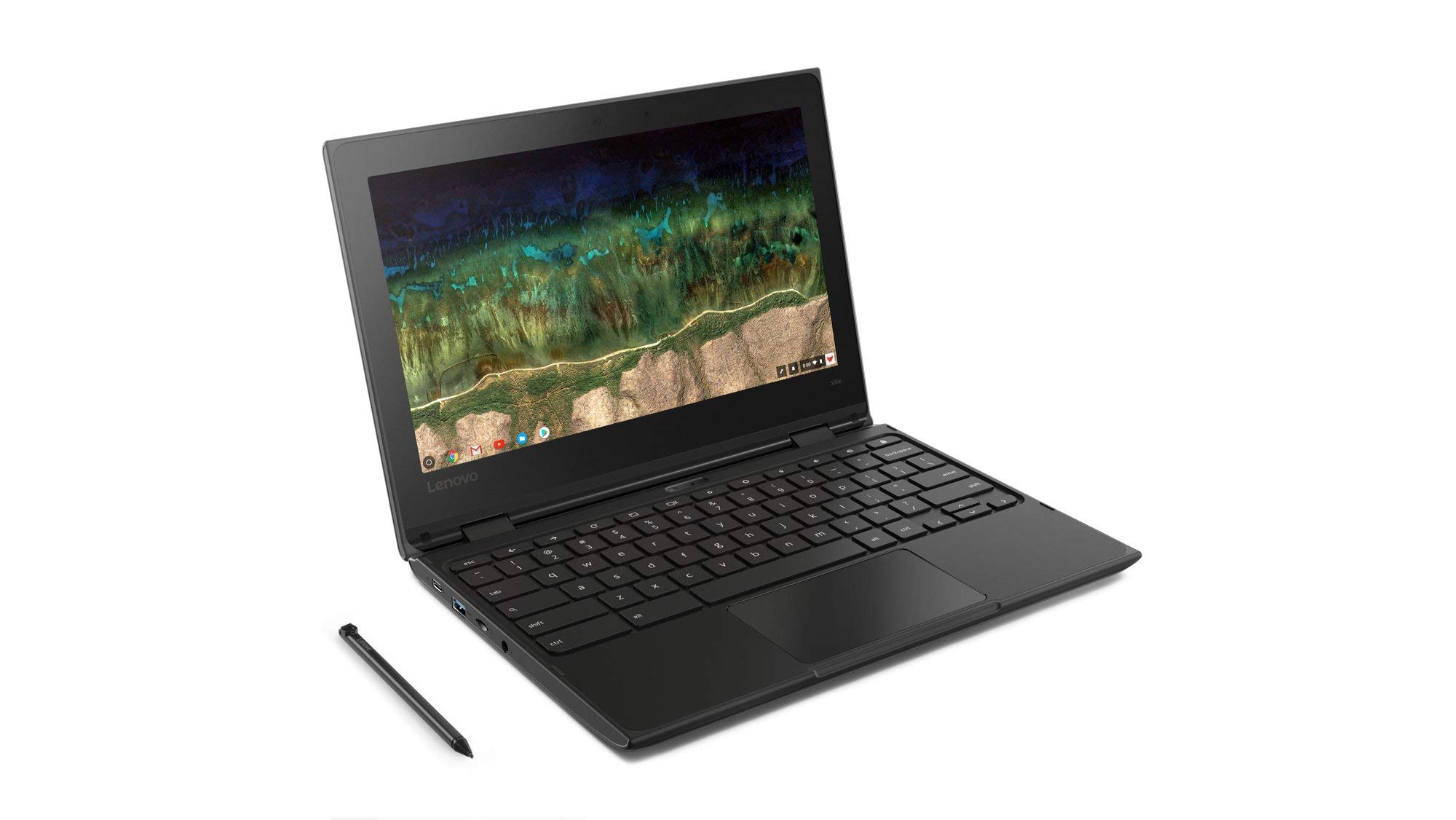 لنوو (بازسازی شده) Chromebook 500e لپتاپ 2 در 1، صفحه نمایش لمسی 11.6 اینچی HD، Intel Celeron N3450، 4 گیگابایت RAM، 32 گیگابایت درایو eMMC، وب‌کم، سیستم عامل Chrome OS