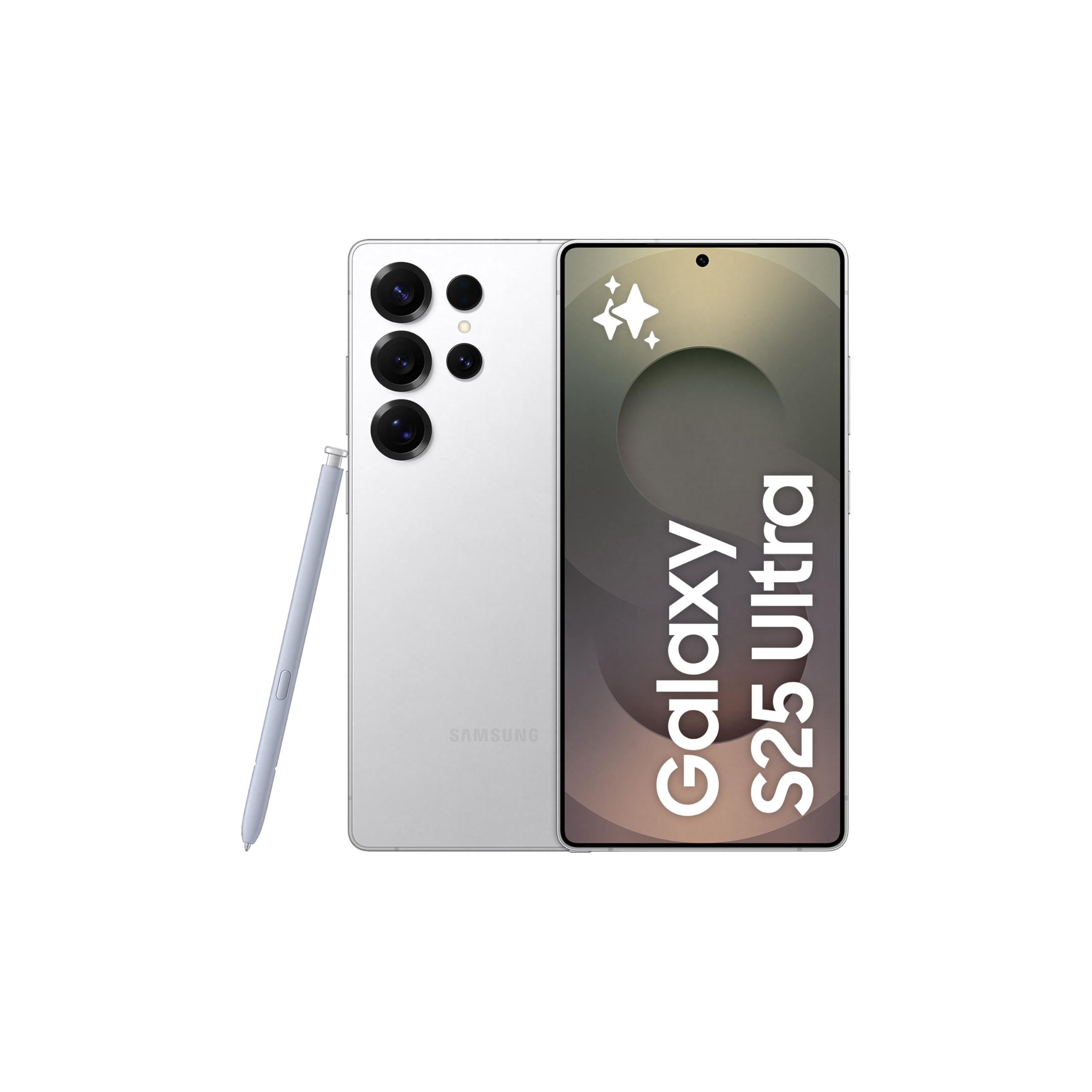 گوشی هوشمند Samsung Galaxy S25 Ultra AI Phone، حافظه 512 گیگابایت، رم 12 گیگابایت، رنگ تیتانیوم سفید، سیلور، سیستم عامل اندروید، دوربین 200 مگاپیکسل، دارای قلم S Pen، عمر باتری بلند (نسخه امارات) حافظه داخلی 512 گیگابایت تیتانیوم سفید، سیلور