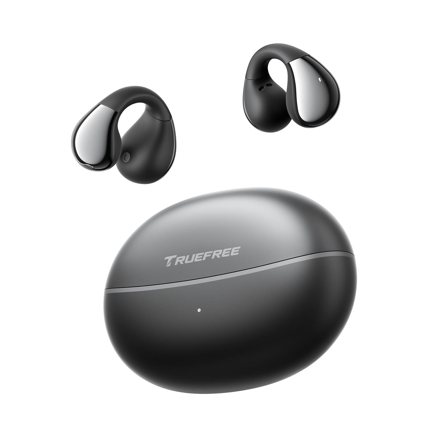 EARBUDS بی‌سیم TRUEFREE B1، گوشی‌های کلیپ-وان، هدفون‌های باز  با بلوتوث 5.4، صدای فضایی، درایور دوگانه مغناطیسی 10.8 میلیمتر، زمان پخش 25 ساعته، تماس‌های واضح، اتصال چندنقطه‌ای، سفارشی‌سازی اپلیکیشن، سیاه