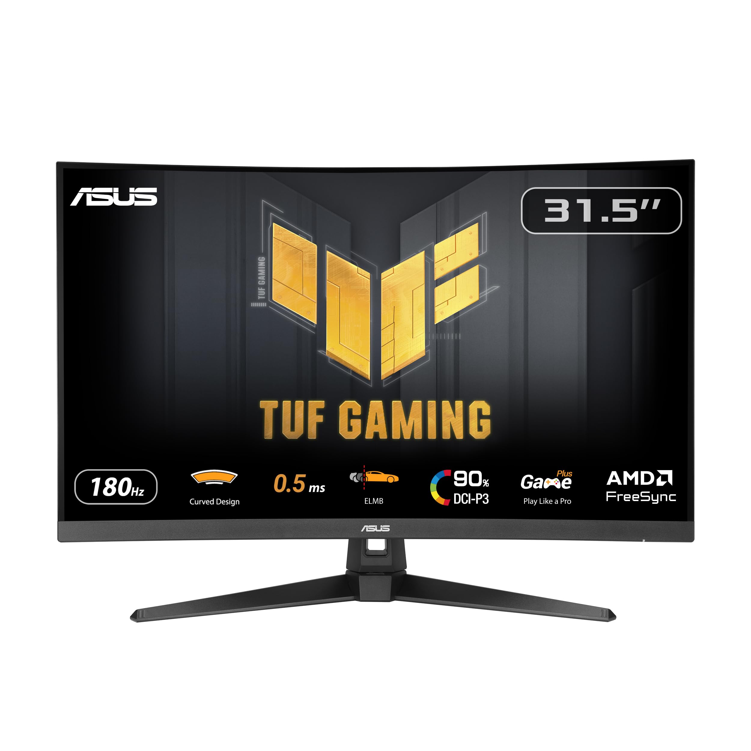 مانیتور بازی Asus TUF Gaming VG32WQ3B - 31.5 اینچ QHD، منحنی، 180Hz، ELMB، FreeSync، 1ms GTG (0.5ms حداقل)، 90٪ DCI-P3، HDR، مرکز DisplayWidget