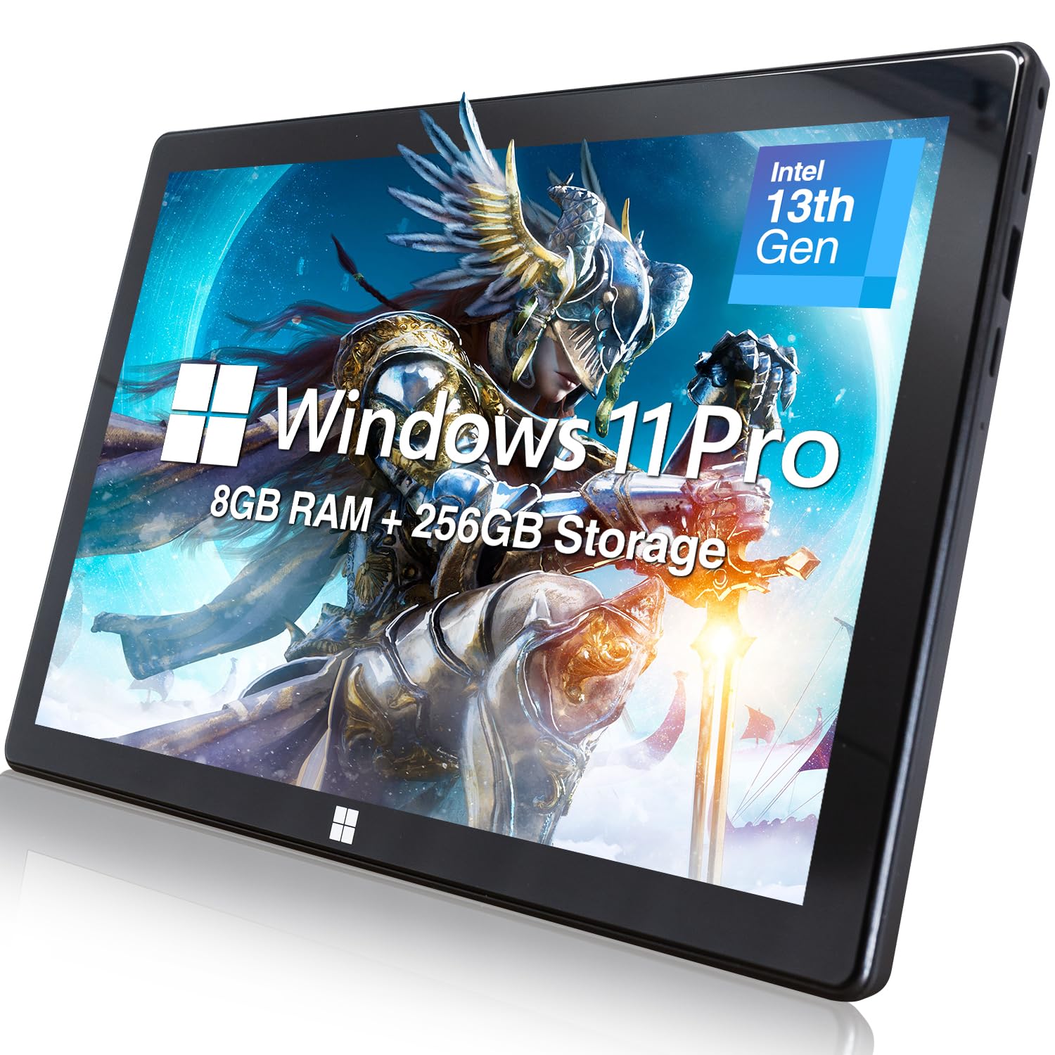 تبلت حرفه‌ای Fusion5 با صفحه نمایش 10.1 اینچی ویندوز 11 - پردازنده Intel ژن 13 - تبلت ویندوز Full HD - 8 گیگابایت رم، حافظه 256 گیگابایتی SSD، پردازنده چهار هسته‌ای، 10 اینچی، پورت USB 3.0، خروجی میکرو HDMI، حافظه گسترش‌پذیر