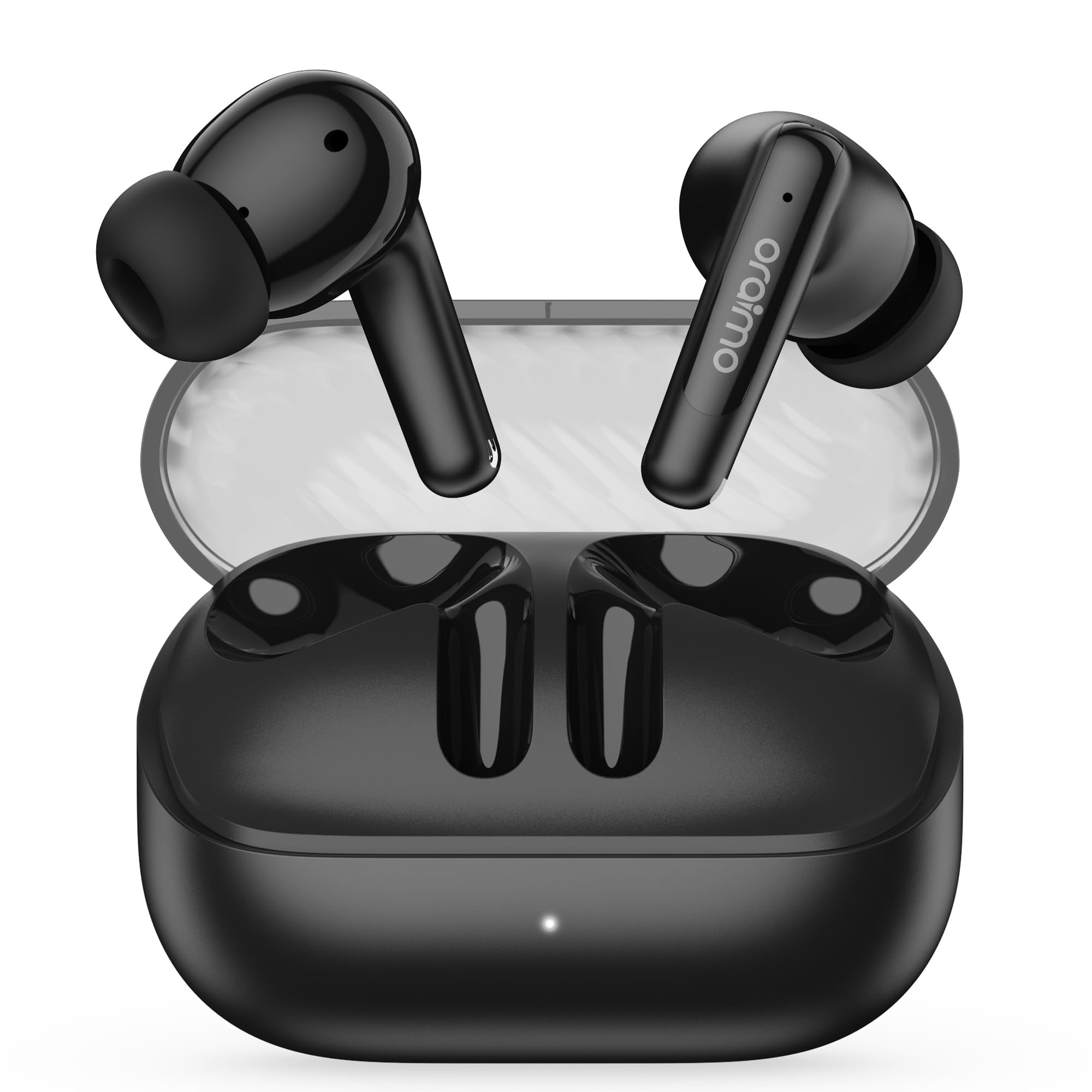 هدفون بی‌سیم Oraimo SpaceBuds Neo با بلوتوث 5.4، هدفون داخل گوش، هدفون‌های بلوتوث دارای میکروفن، صحبت واضح، حالت بازی فراگیر، مناسب و راحت، کنترل اپلیکیشن، زمان بازی 30 ساعته، مدرن و سیاه