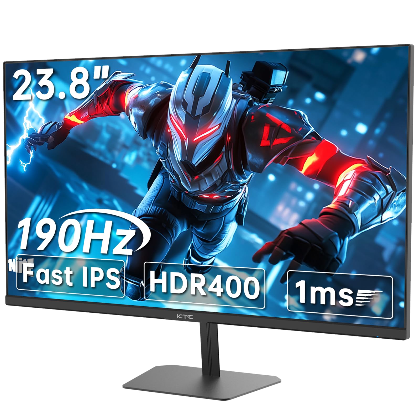 مانیتور بازی KTC 24 اینچ 190Hz / 180Hz، صفحه نمایش HDR 400 Fast IPS، مانیتور FHD 1080P، 133٪ sRGB، AdaptiveSync، زمان پاسخ 1ms، HDMI * 2 و DP * 1، تایلت قابل تنظیم، مراقبت از چشم، H24F8 24 اینچ FHD FattIPS 190Hz