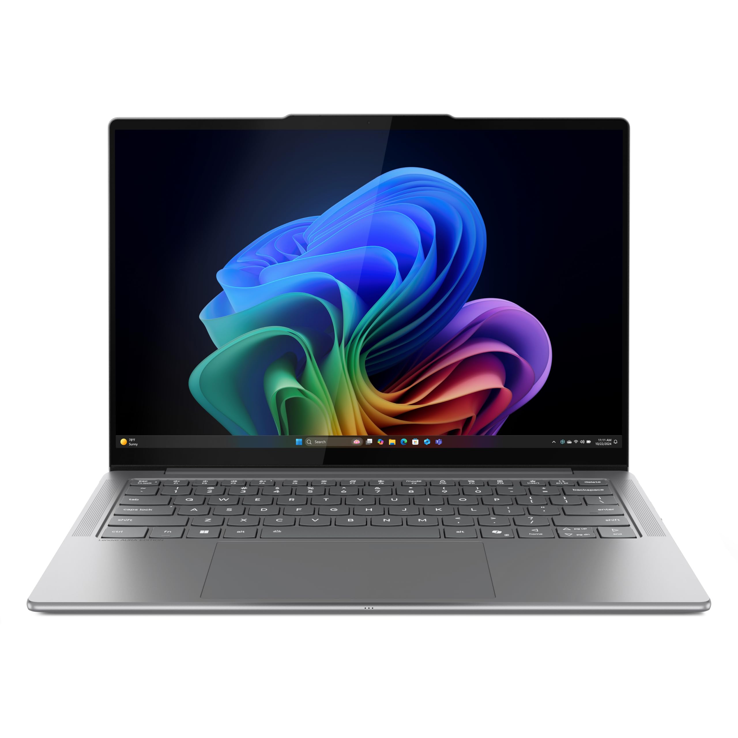لنوو Slim 7i Aura Edition - 2025 - Copilot+ PC - هسته Ultra 7 256V CPU - نمایشگر OLED 14 اینچ WUXGA - 16 گیگابایت حافظه - 1 ترابایت فضای ذخیره‌سازی - خاکستری لونا