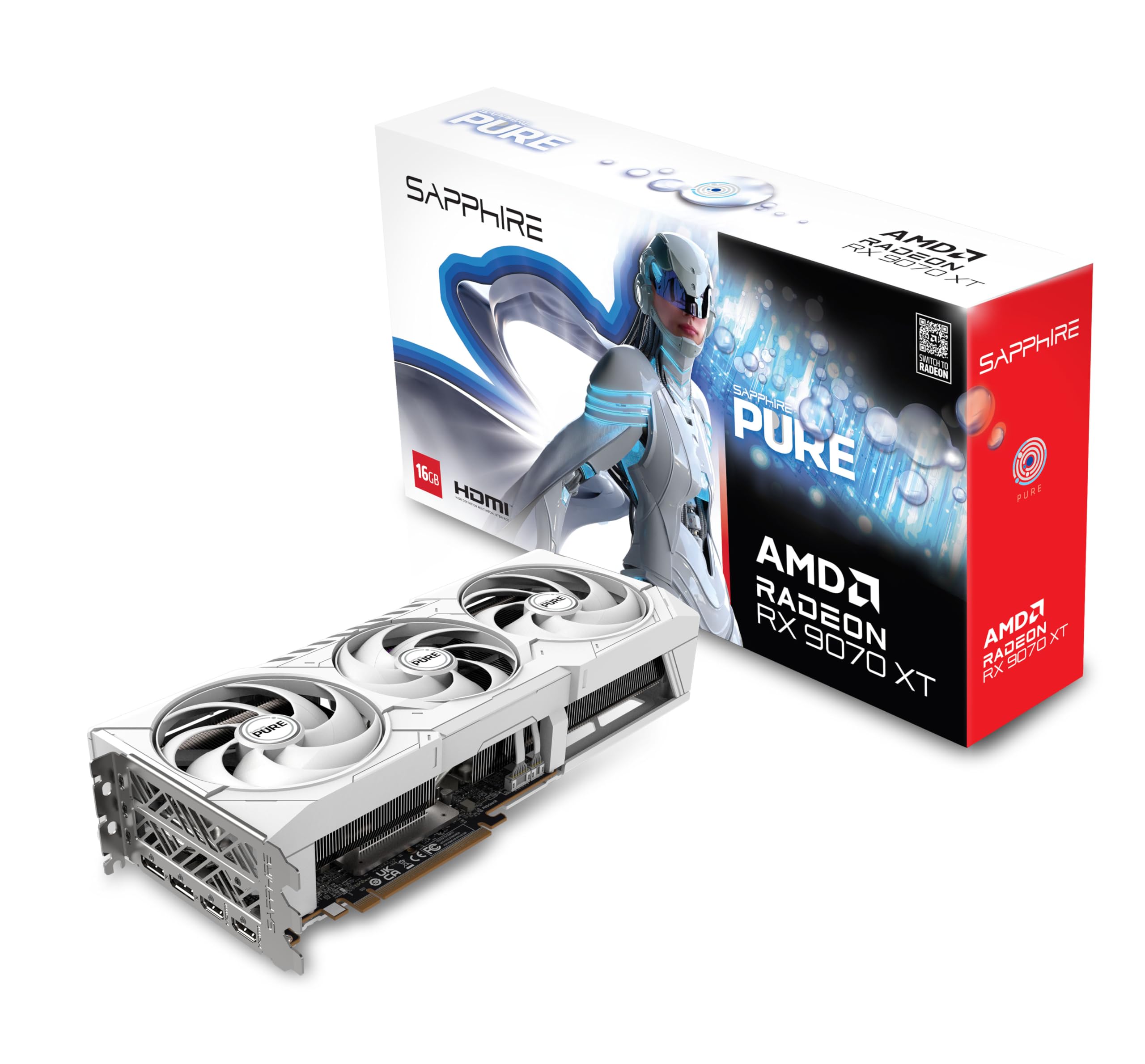 کارت گرافیک Sapphire مدل 11348-02-20G Pure AMD Radeon™ RX 9070 XT Gaming OC با 16 گیگابایت حافظه GDDR6، معماری AMD RDNA 4