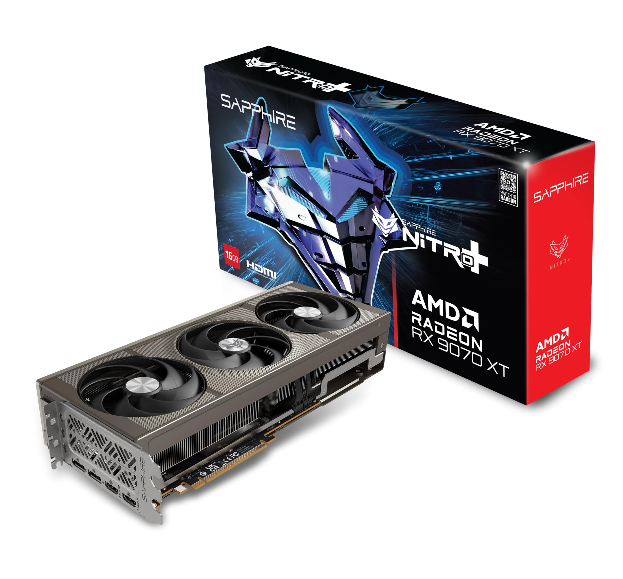 کارت گرافیک بازی Sapphire Nitro+ AMD Radeon™ RX 9070 XT Gaming OC با 16GB GDDR6، AMD RDNA 4