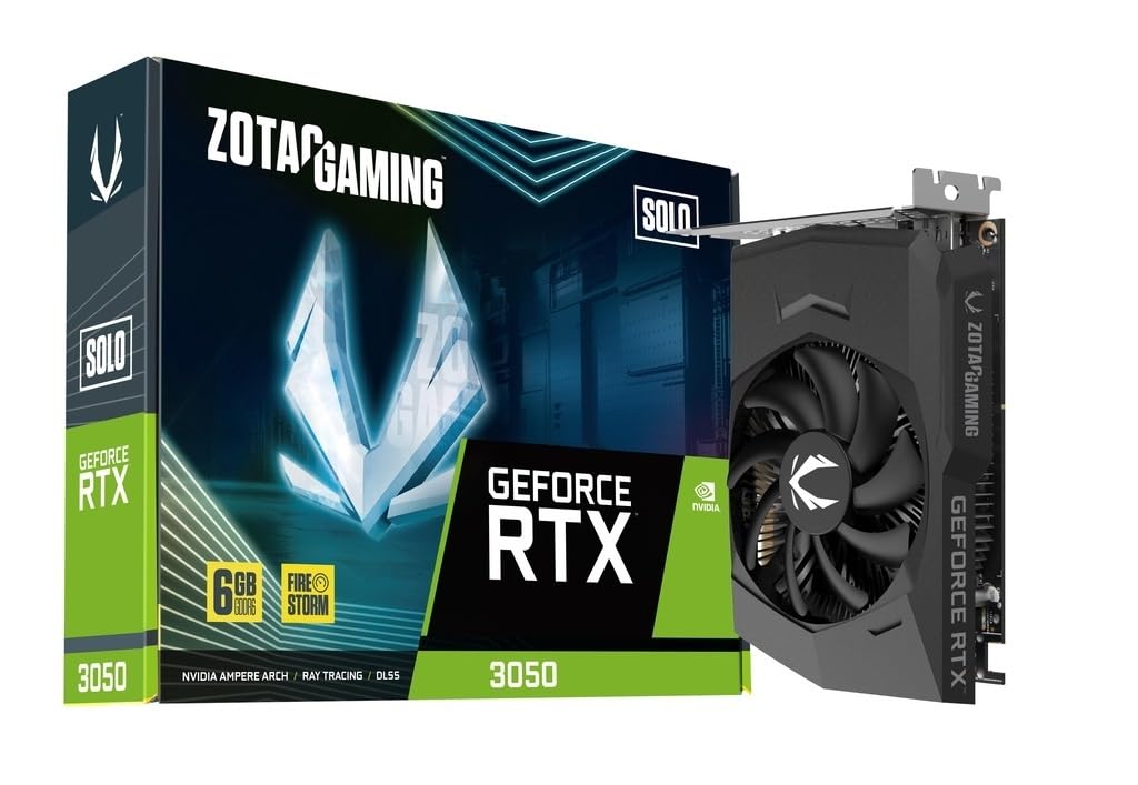 کارت گرافیک ZOTAC GAMING GEFORCE RTX 3050 6GB SOLO GDDR6 با یک فن تک‌فن زدتی-اَ E نسخه ZT-A30510G-10L VD8802