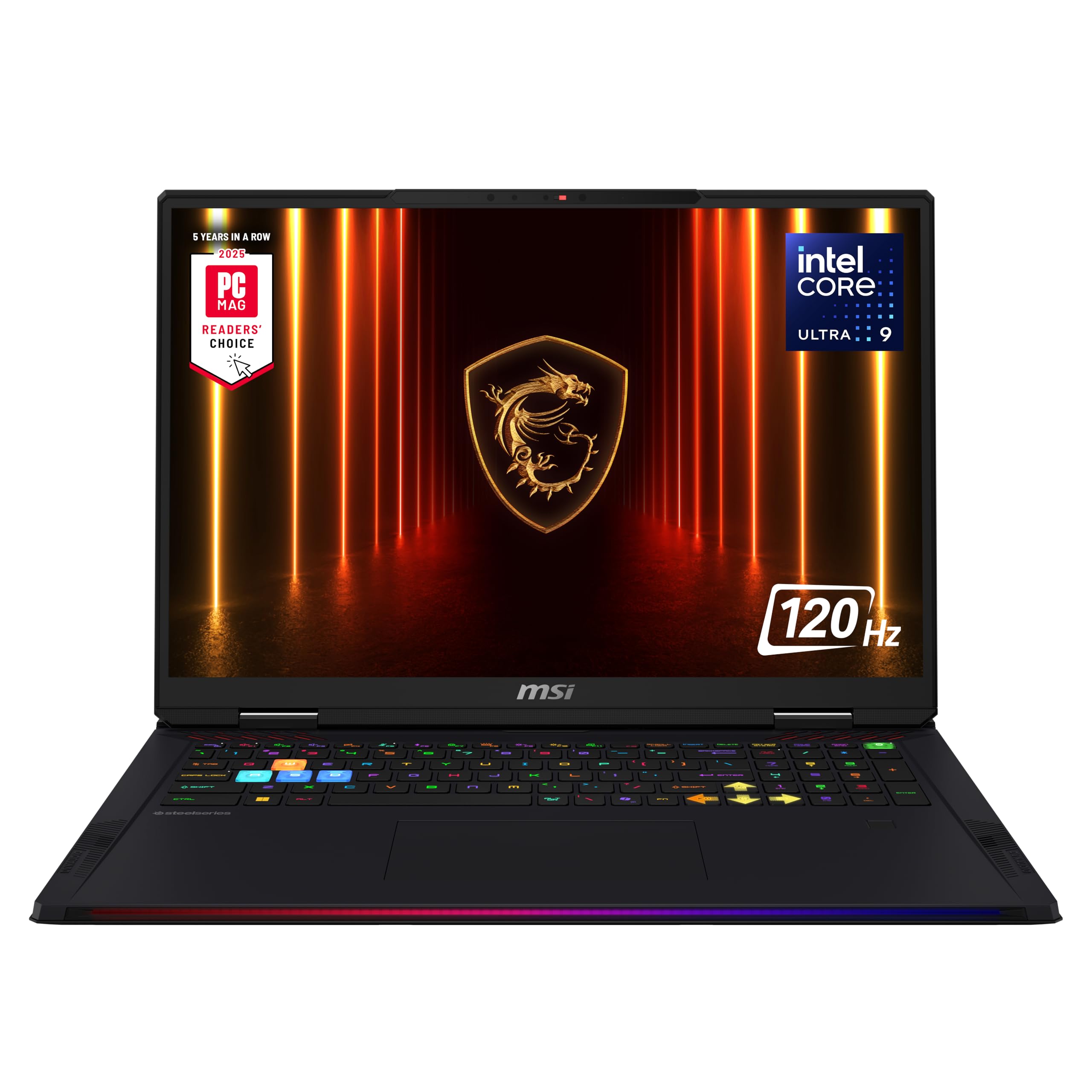 لپ تاپ گیمینگ MSI Raider 18 HX AI 18 اینچ 120Hz UHD+: اینتل کور U9-285HX، انویدیا گرافیک RTX 5090، 64 گیگابایت DDR5، 2 ترابایت NVMe SSD، Thunderbolt 5، Wi-Fi 7، ویندوز 11 Pro: مشکی A2XWJG-069US Ultra 9 285HX 64 گیگابایت 2 ترابایت RTX 5090 18 اینچ UHD+ 120Hz