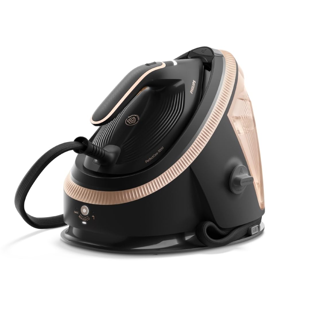 المان Philips PerfectCare Steam Generator 7000 Series، 170 گرم افزایش بخار، صفحه سول پلاک SteamGlide Elite، بخار هوشمند خودکار، PSG7300/80 650 گرم Dampfstoß 8.5 فشار بخار بار