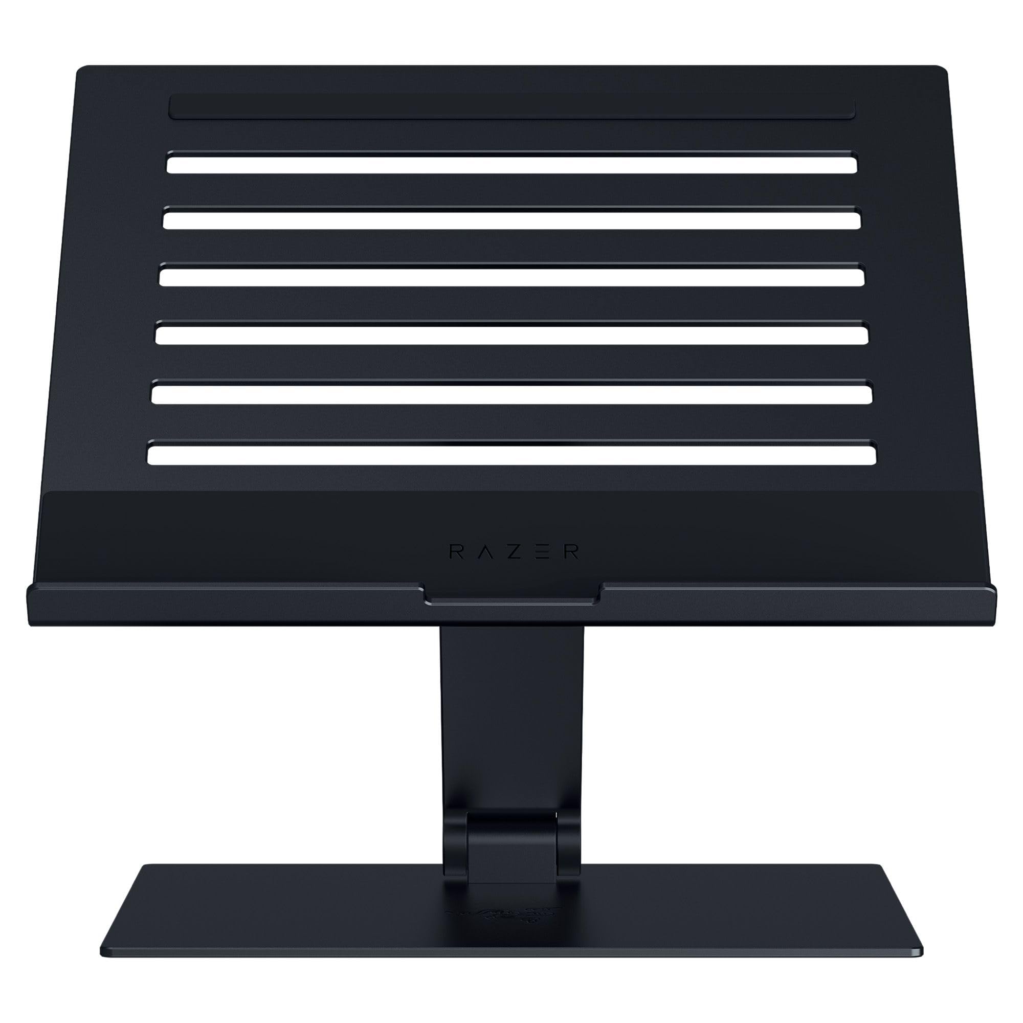 پایه قابل تنظیم لپتاپ Razer - پایه قابل تنظیم ارگونومی برای لپتاپ‌های تا 18 اینچ (قابل تنظیم در ارتفاع و شیب، آلومینیوم محکم) مشکی - پایه قابل تنظیم