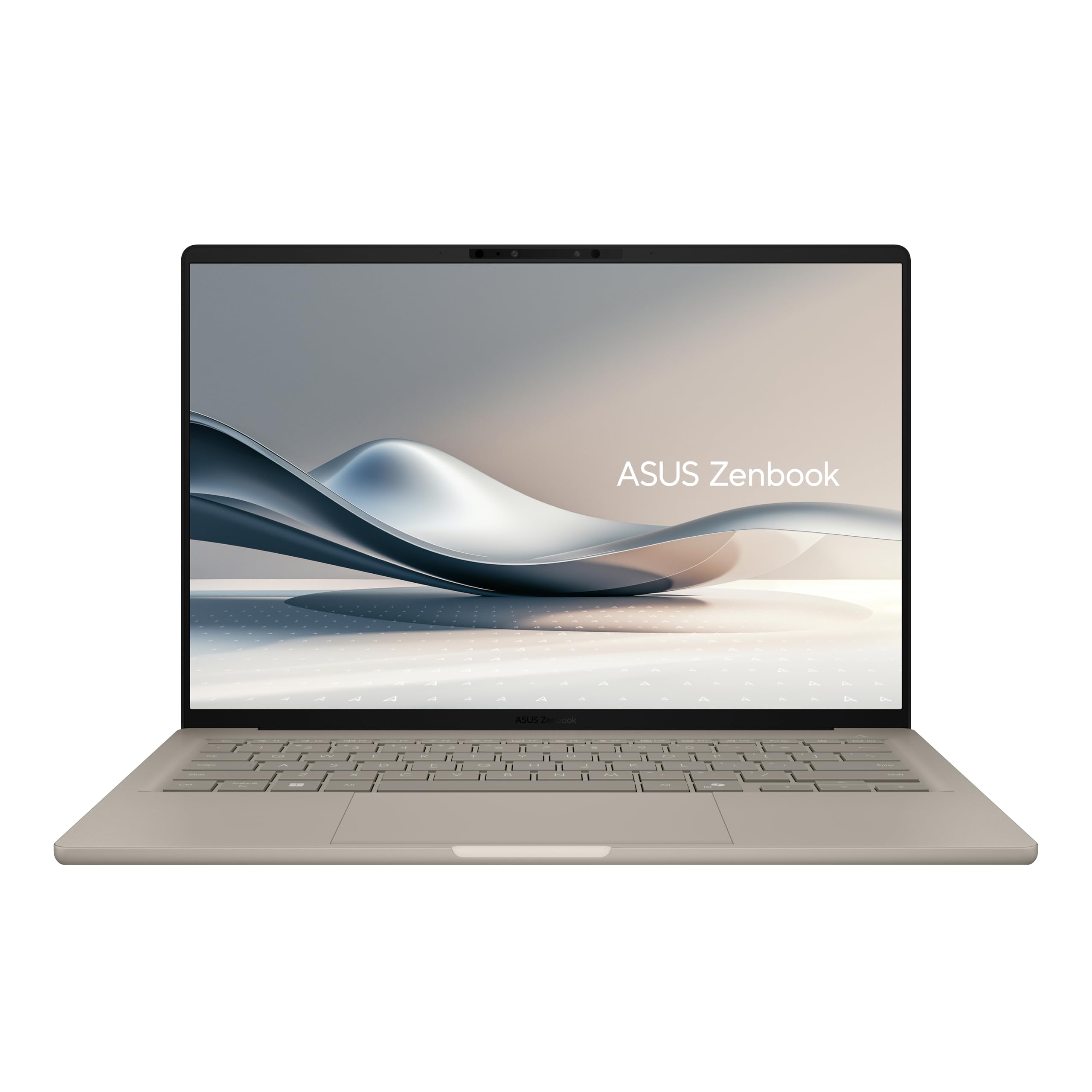 لپتاپ ASUS Zenbook A14؛ Copilot+ PC، لپتاپ فوق‌العاده نازک، 14 اینچ WUXGA OLED، پردازنده Snapdragon X، حافظه 16 گیگابایتی، 512 گیگابایت SSD، Wi-Fi 6E، رنگ بژ زابریسکی، مدل UX3407QA-DS52-CB (ارتقا یافته)