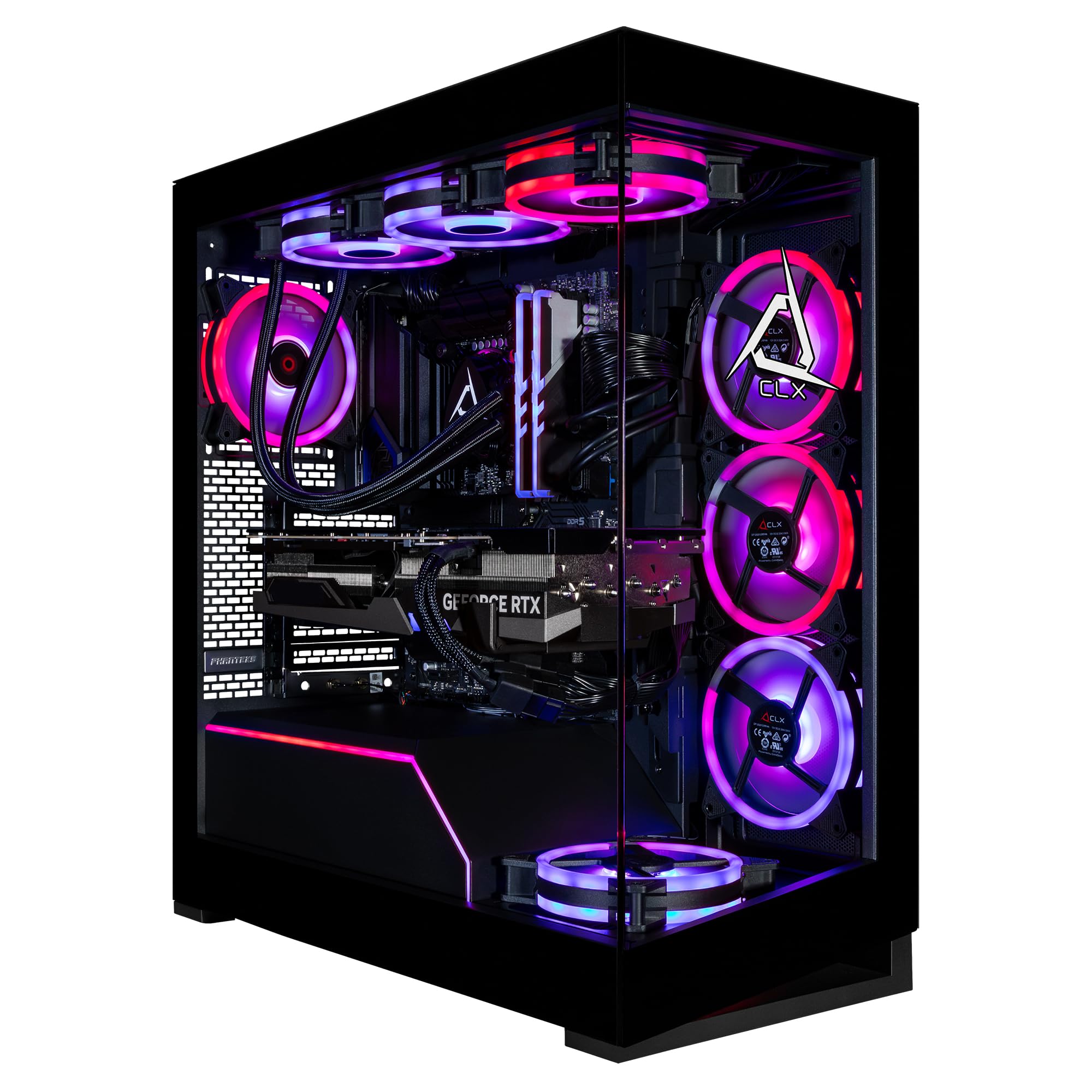 CLX Horus Gaming PC - Intel Core Ultra 9 285K 3.7GHz, RTX 5090, 2TB NVMe M.2 SSD, 8TB HDD, 96GB DDR5 RGB Memory, 360mm AIO, WiFi, Windows 11 Home, Black 285K | RTX 5090