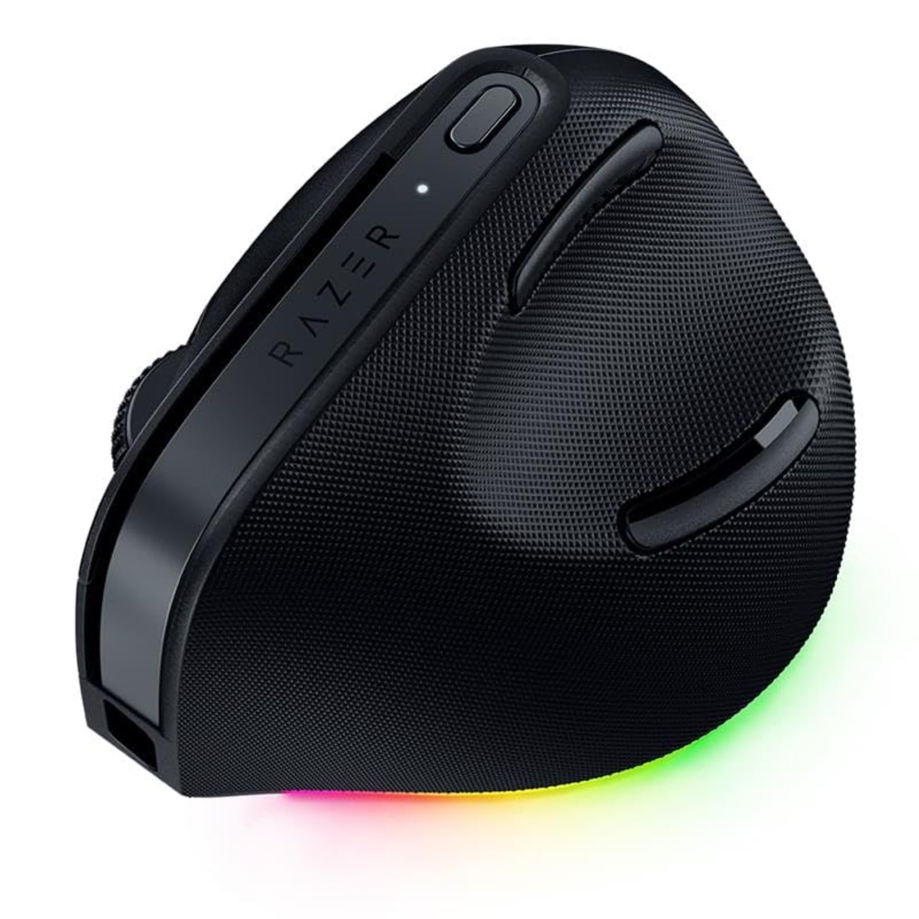 ماوس بی‌سیم عمودی Razer Pro Click V2: طراحی ارگونومیک با 6 دکمه - یک کلیک بهینه‌سازی هوش مصنوعی - پشتیبانی از ویندوز و مک - اتصال چند دستگاه از طریق 2.4 گیگاهرتز، بلوتوث یا حالت سیمی USB C - RGB کروما